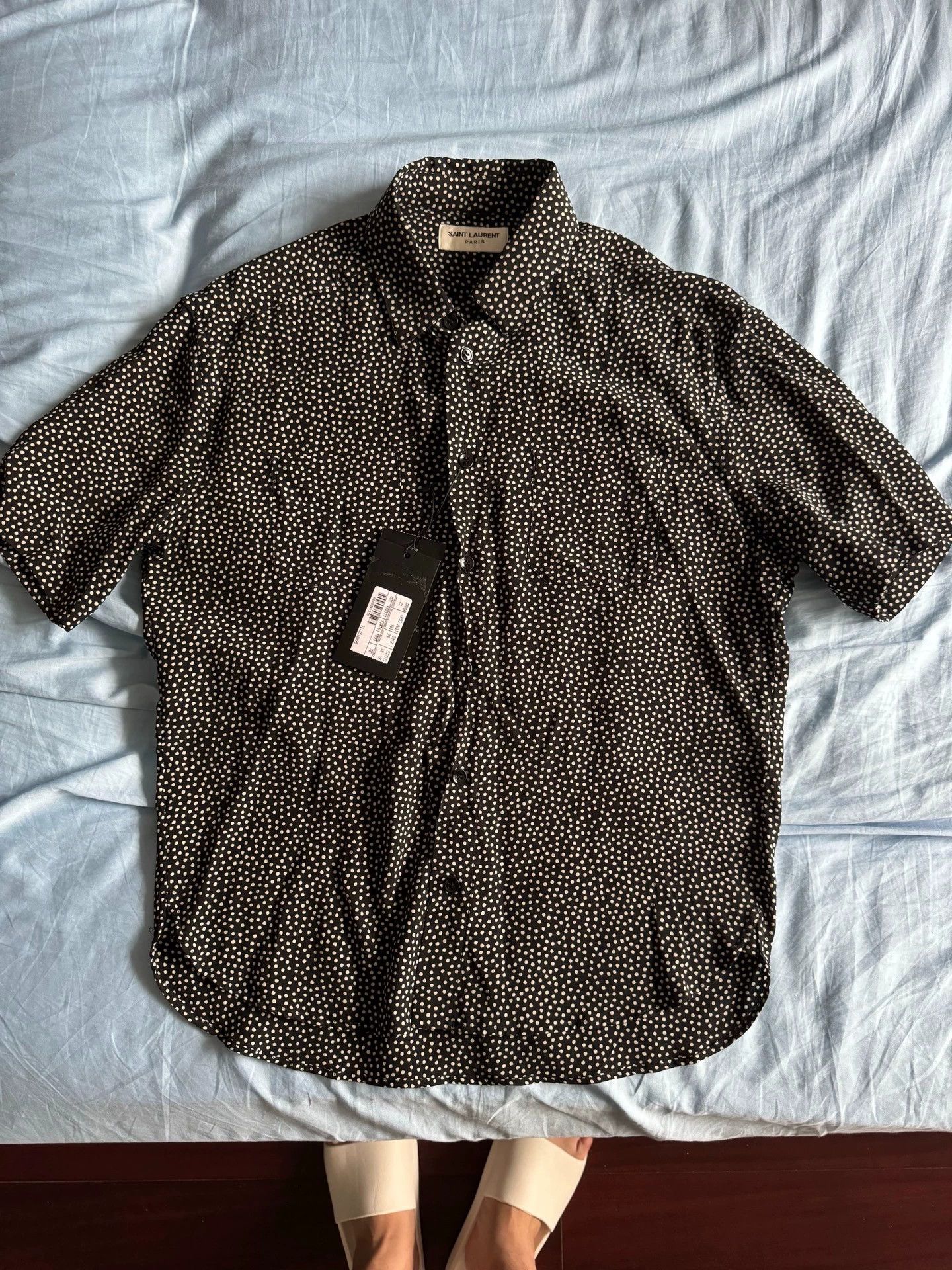 Saint Laurent Paris Polka dot silk shirt