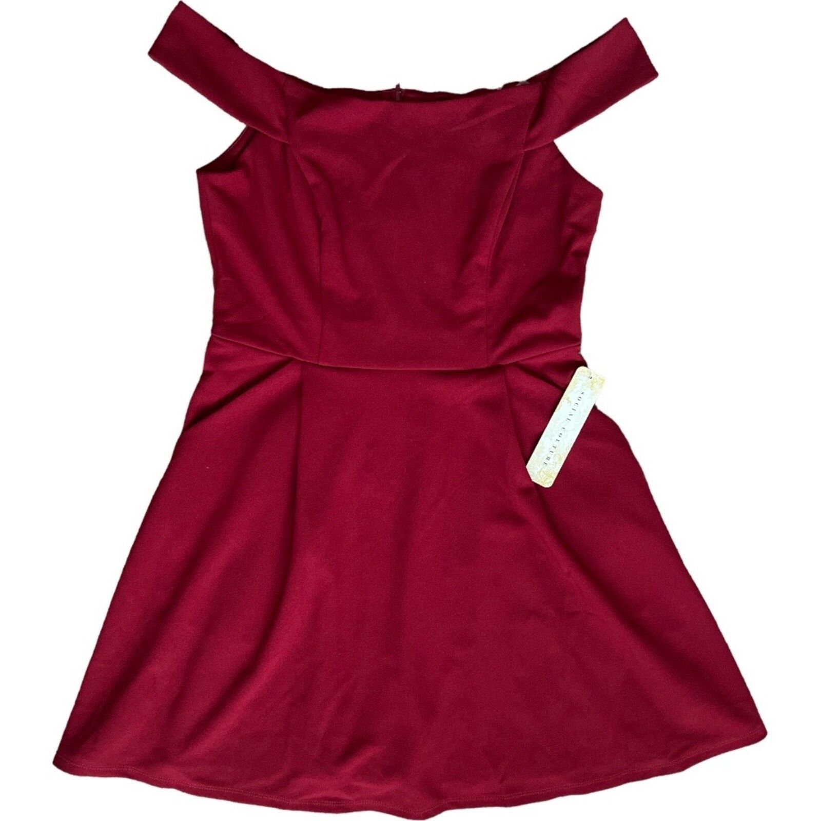 Other Social Couture Wine Red A Line Mini Dress, L Size L / US 10 / IT 46 - 1 Thumbnail