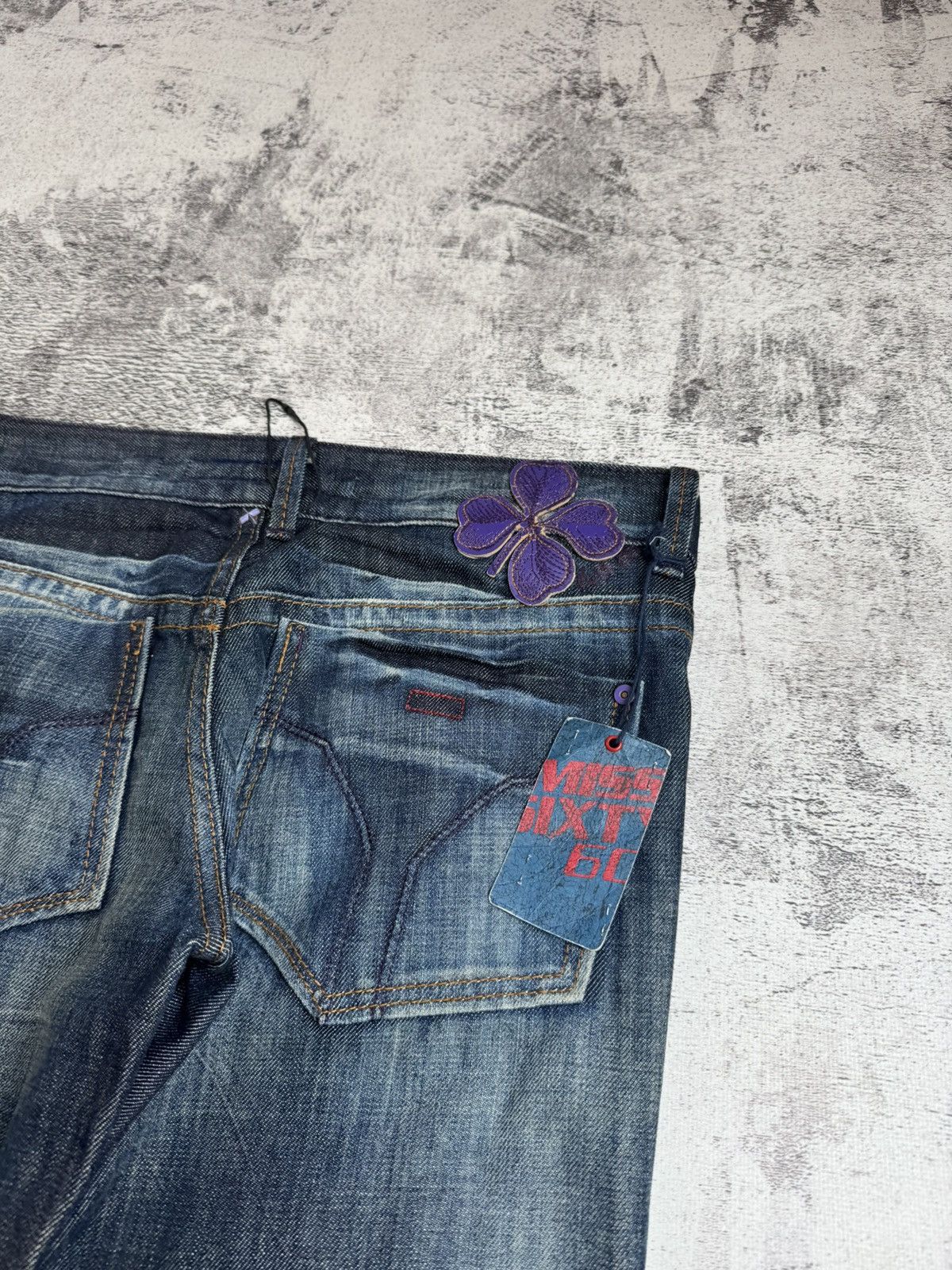 Miss Sixty × Vintage NEW Miss Sixty Karen Rap Hip Hop 00s Y2K Denim Jeans Trousers Size 32" / US 10 / IT 46 - 9 Thumbnail