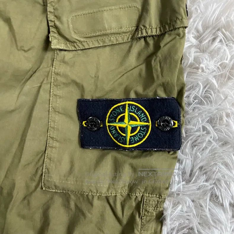 Other Stone Island Sateen Drawstring Trousers, Military Green Size US 31 - 3 Thumbnail