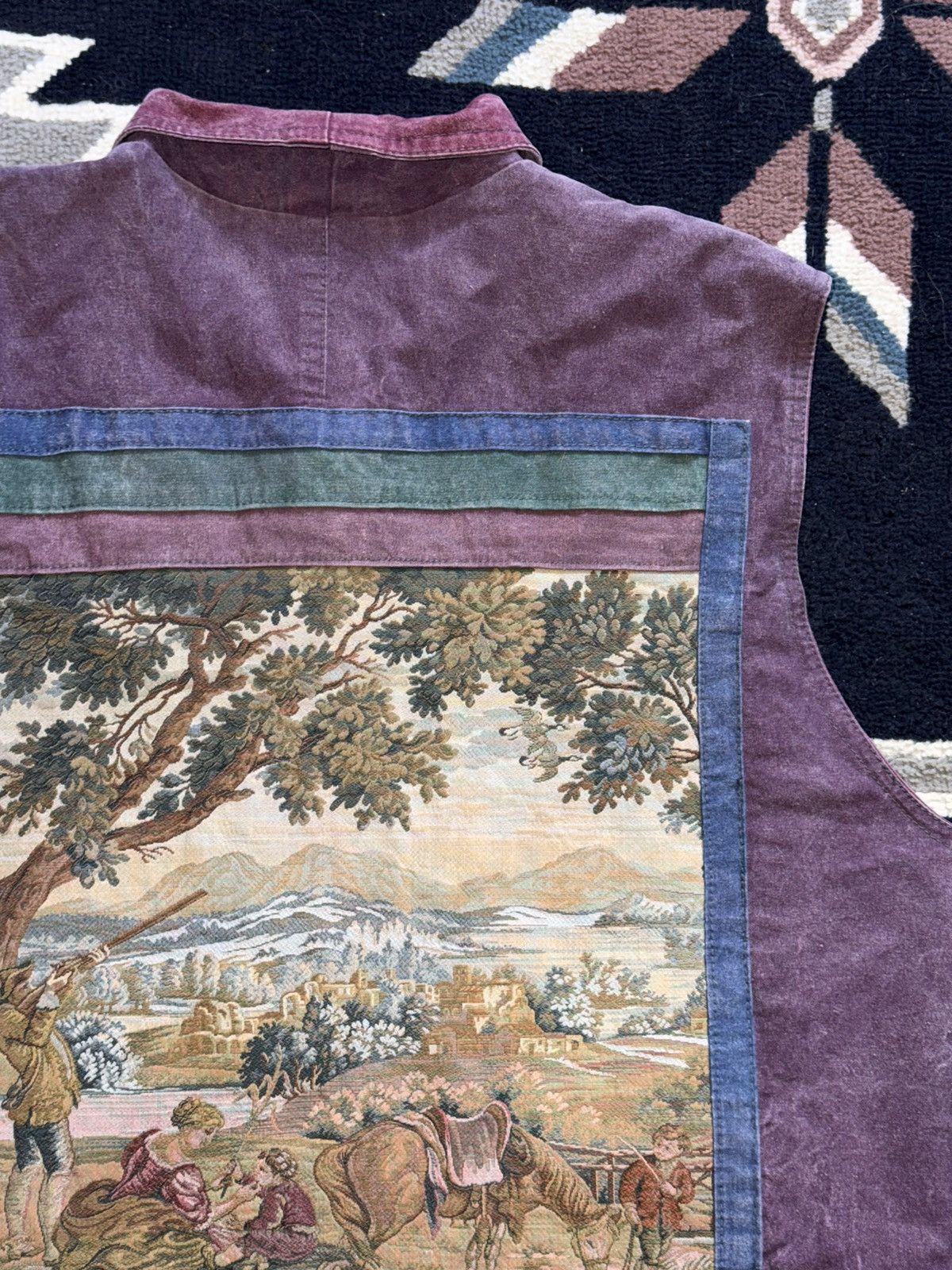Other Vintage 90s Countryside Pastorale Tapestry Vest Purple Size US M / EU 48-50 / 2 - 4 Thumbnail