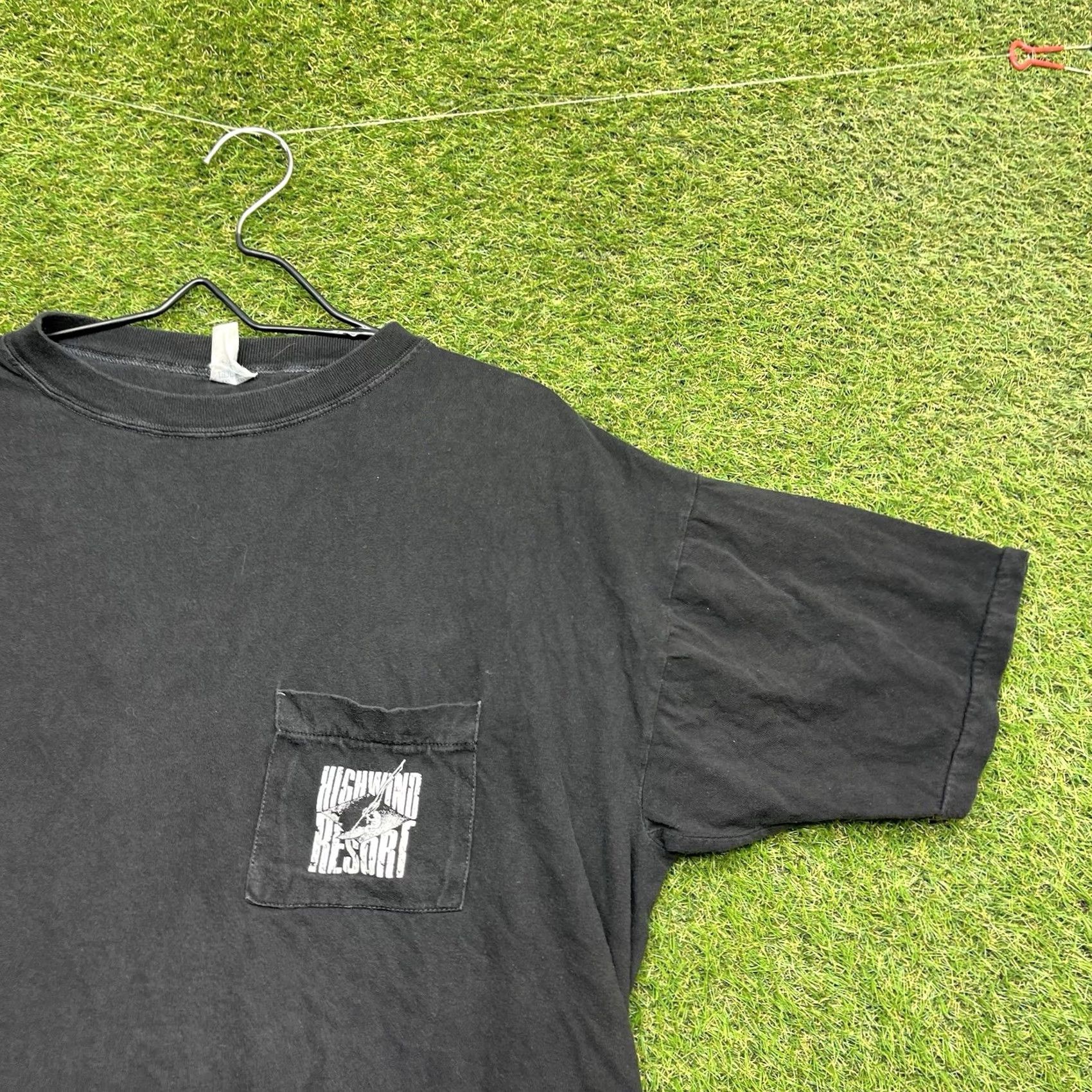 Vintage Lightning Bolt Vintage Surfing Shirt Mens XL Black Cotton 90s Crew Neck Short Sleeve Graphic Tee Wind Surfing 80s 90s Mens Size US XL / EU 56 / 4 - 5 Thumbnail