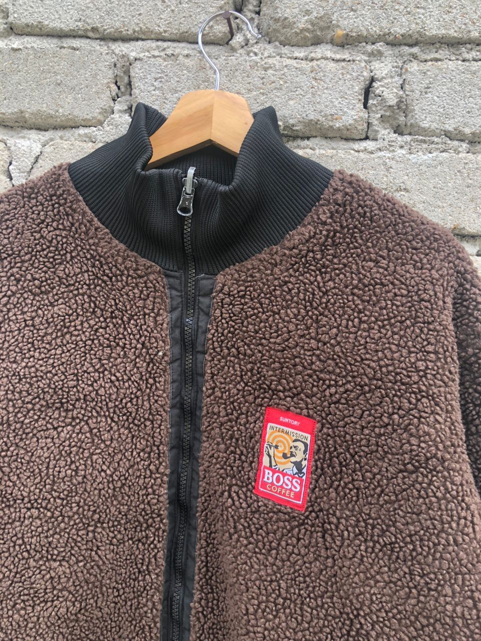 Japanese Brand Suntory Boss Coffee Rivesable Sherpa Zipper Jacket Size US M / EU 48-50 / 2 - 4 Thumbnail