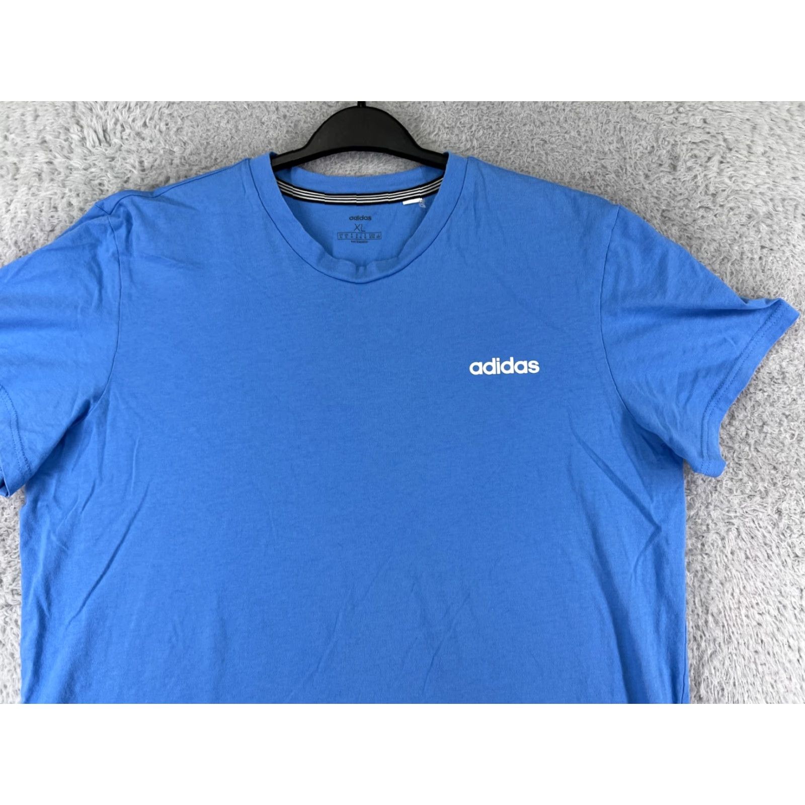 Adidas Adidas Shirt Mens XL Blue Short Sleeve Crew Neck Cotton Logo Size US XL / EU 56 / 4 - 6 Thumbnail
