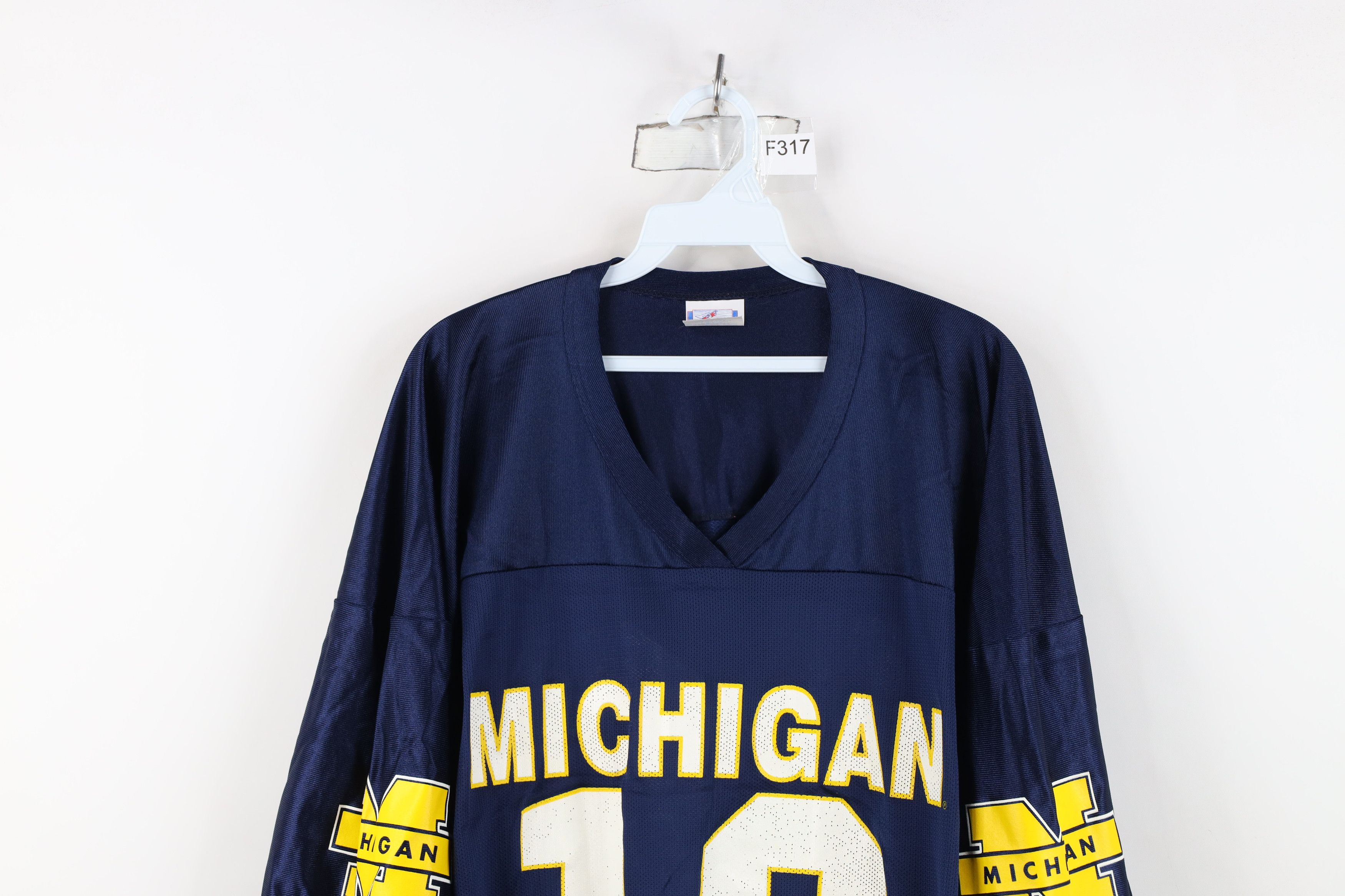 Vintage Vintage 90s University of Michigan Football Jersey Blue USA Size US XXL / EU 58 / 5 - 2 Thumbnail