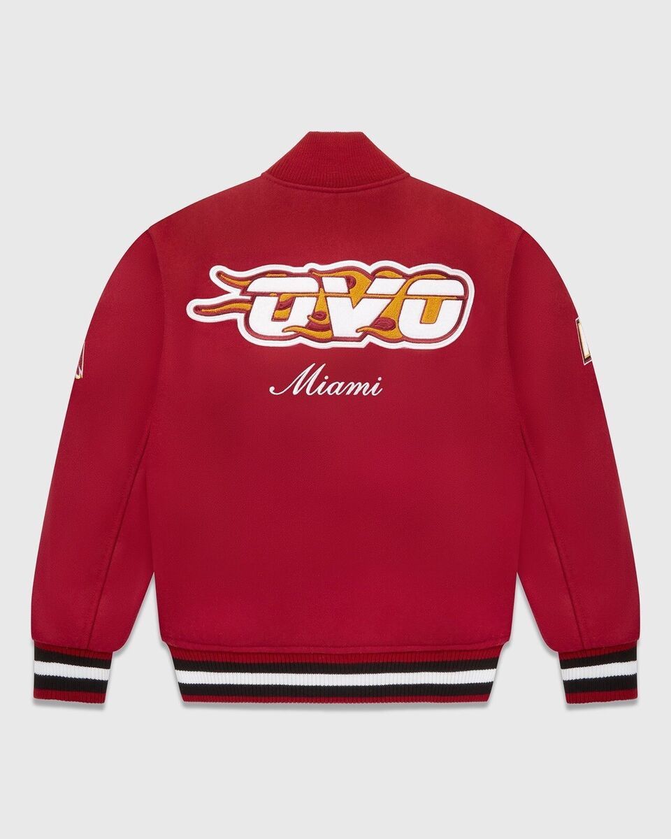 Drake × October's Very Own October’s Very Own x NBA Miami Heat Varsity Jacket - Medium Size US M / EU 48-50 / 2 - 2 Thumbnail