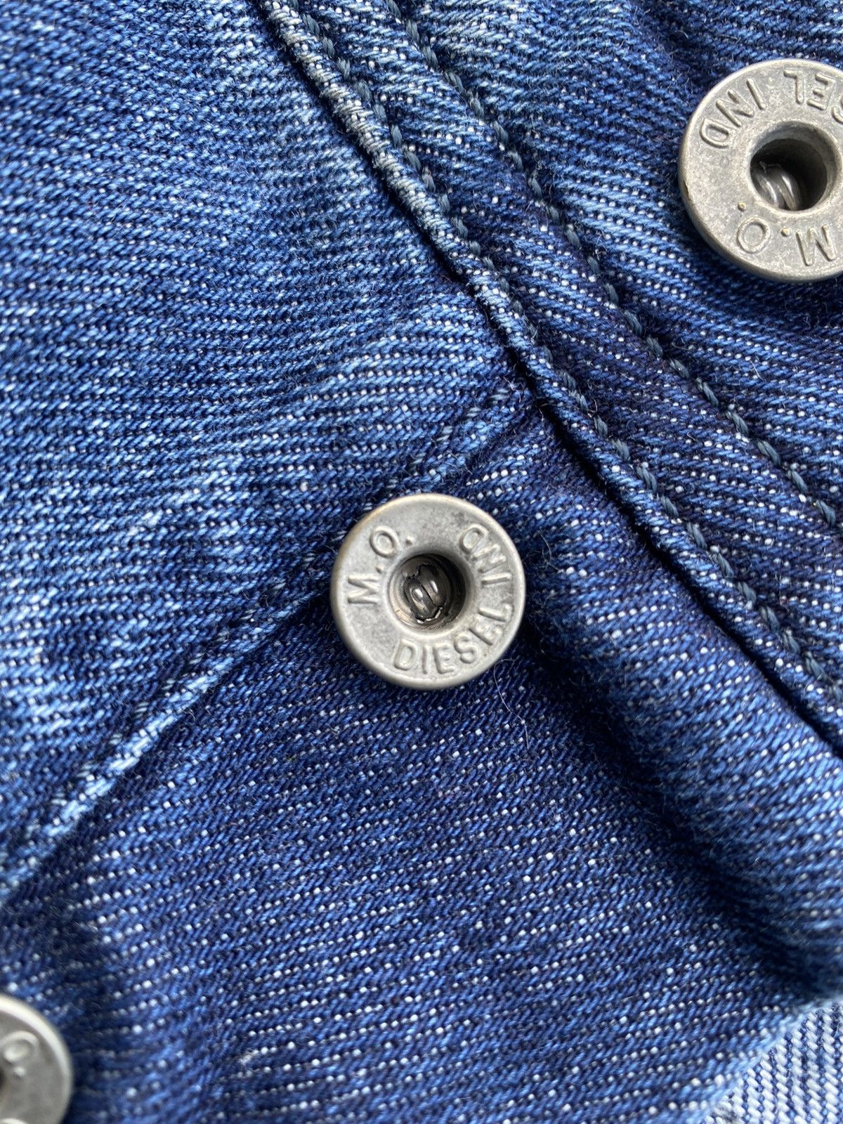 Diesel × Vintage Y2K DIESEL Zaghor Heavyweight Distressed Blue Washed Denim Size US 32 / EU 48 - 5 Thumbnail