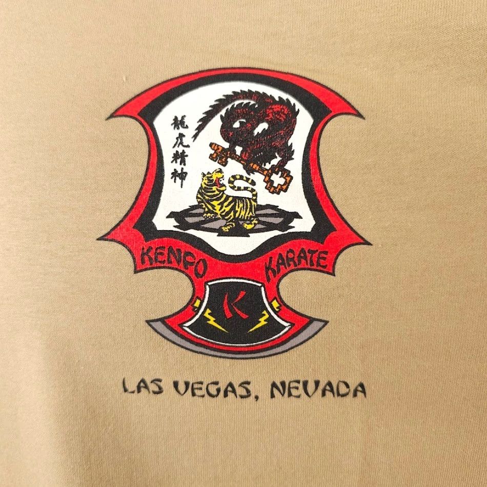 Gildan VINTAGE Kenpo Karate T Shirt Mens Large Beige Y2K Warrior Spirit Martial Arts Las Vegas Nike? Size US L / EU 52-54 / 3 - 3 Thumbnail