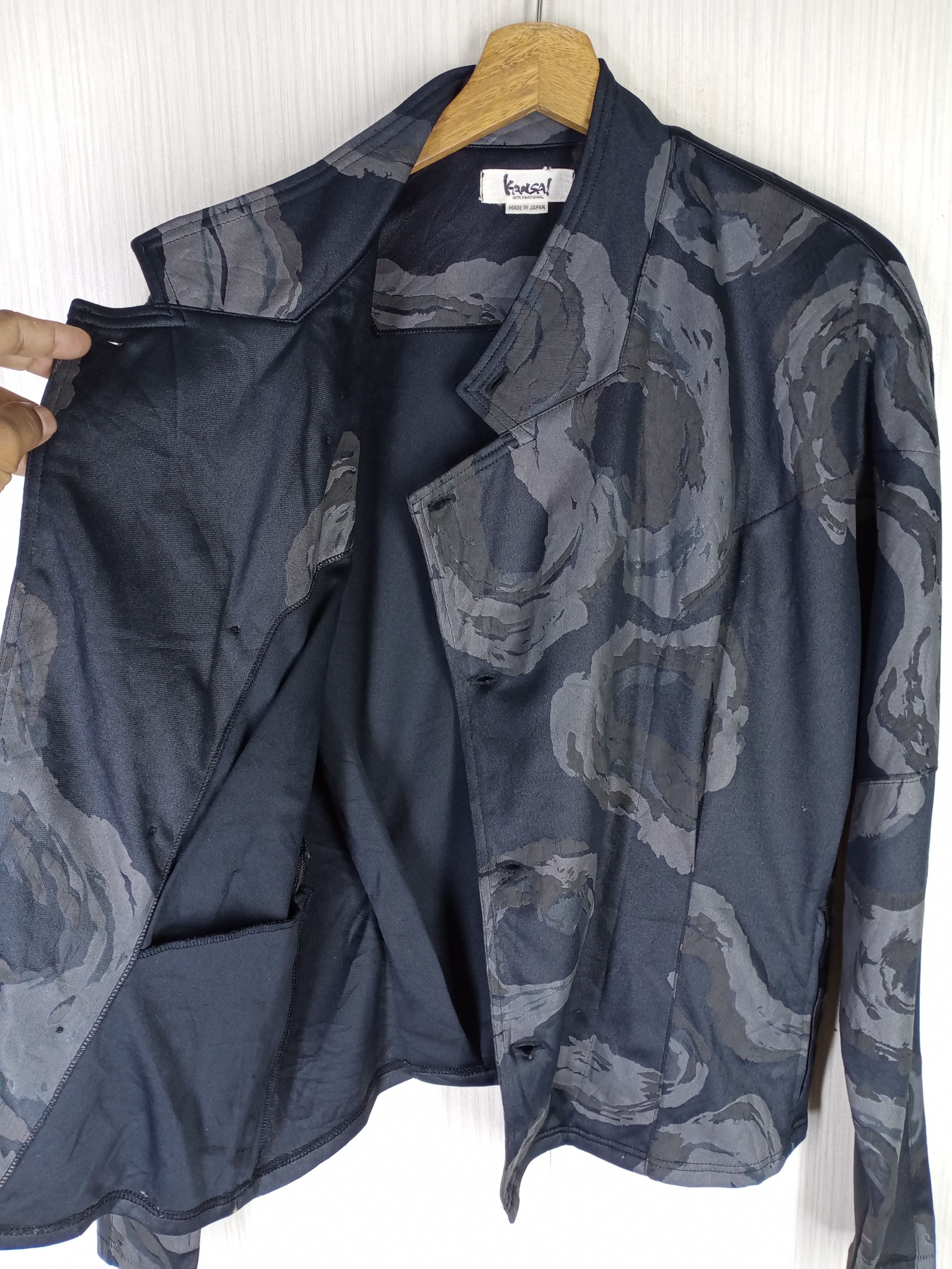 Kansai Yamamoto Rare Vintage Kansai International Asymmetrical Jacket Size US S / EU 44-46 / 1 - 5 Thumbnail