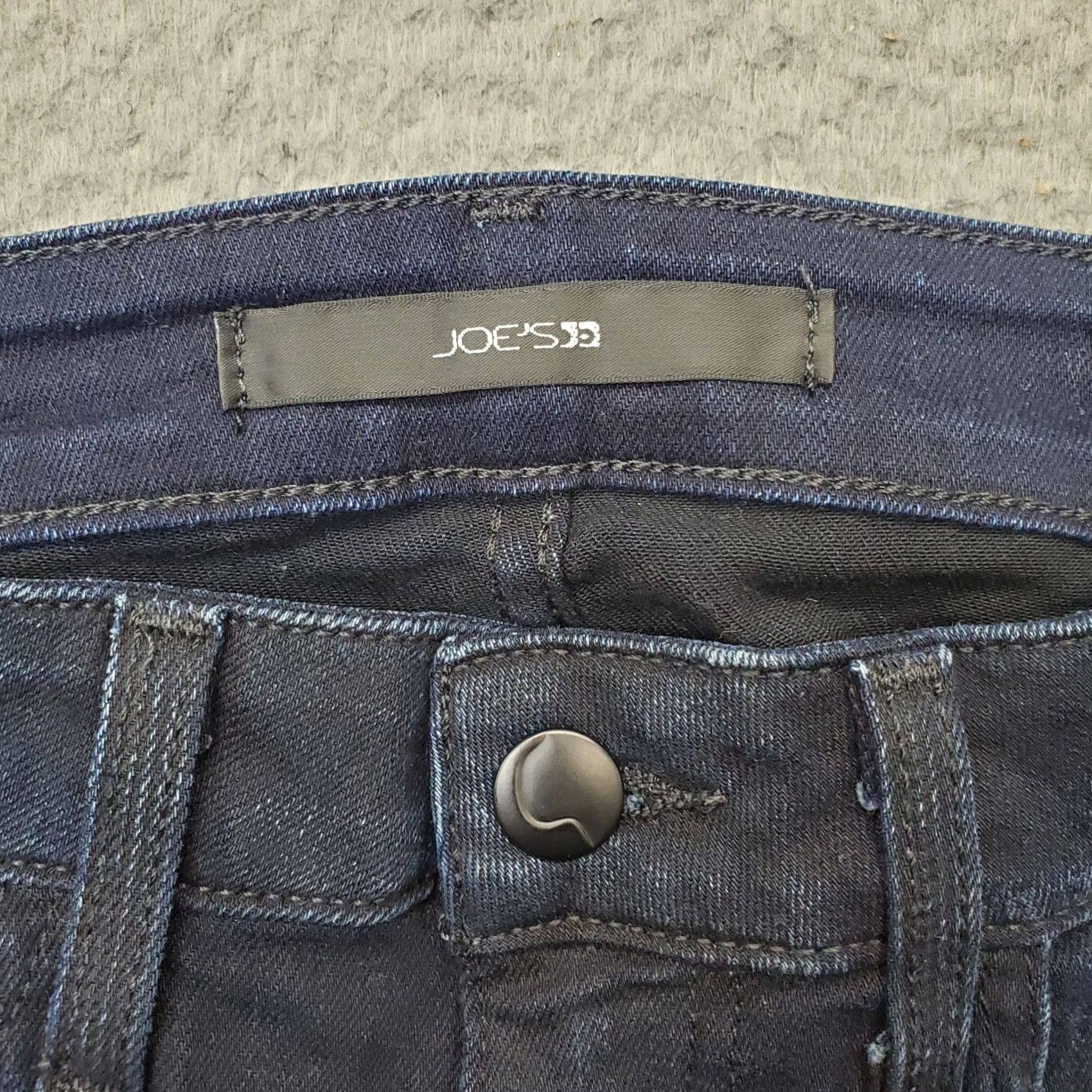 Vintage Joe's Jeans Womens 25 Blue Denim Ultra-Slim Stretch Dark Wash Faded Whiskered Jeans Size 42" / US 20 - 7 Thumbnail