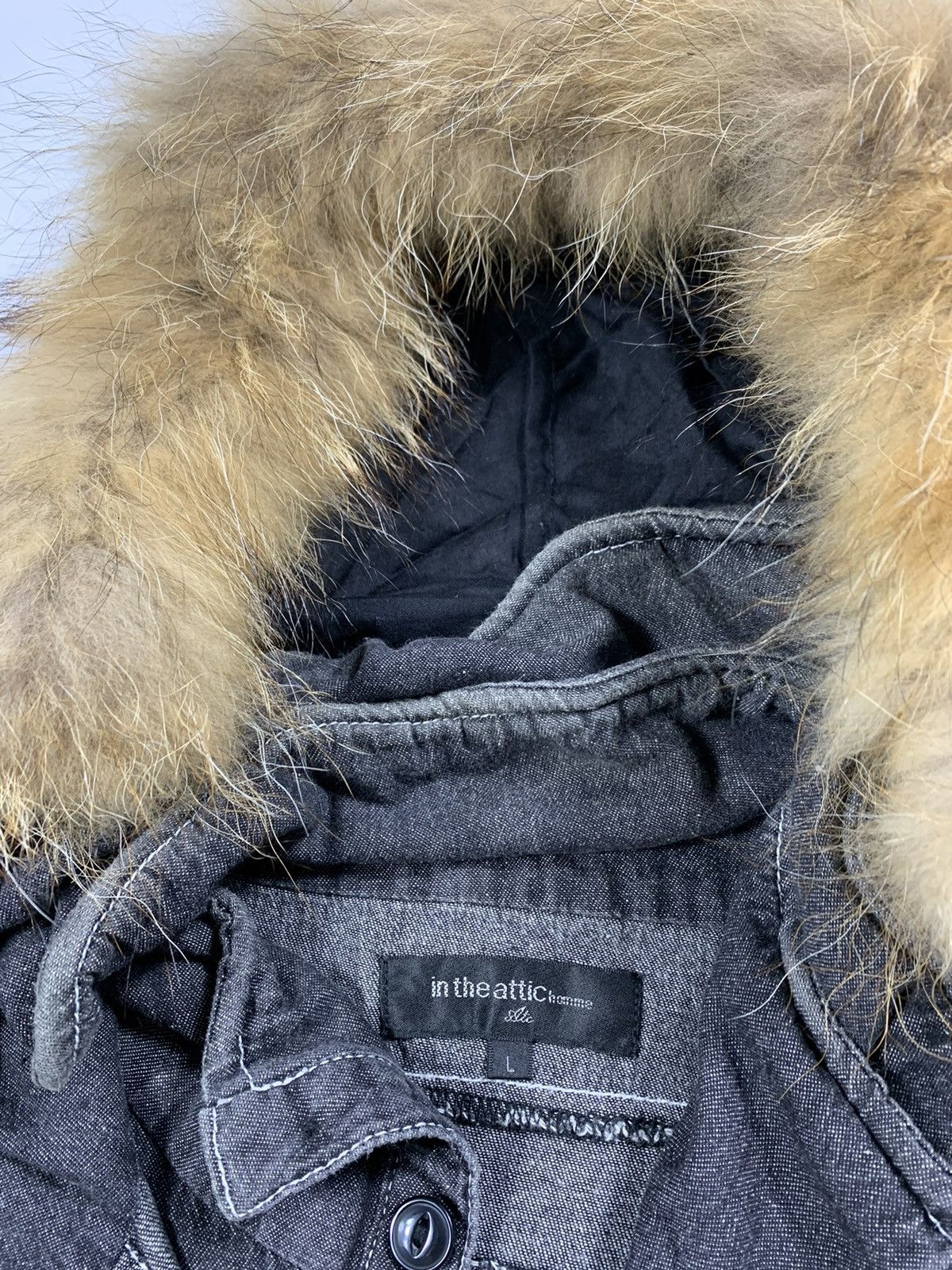2000s IN THE ATTIC DOUBLE LAYER FUR JACKET HOODIE PUNK STYLE