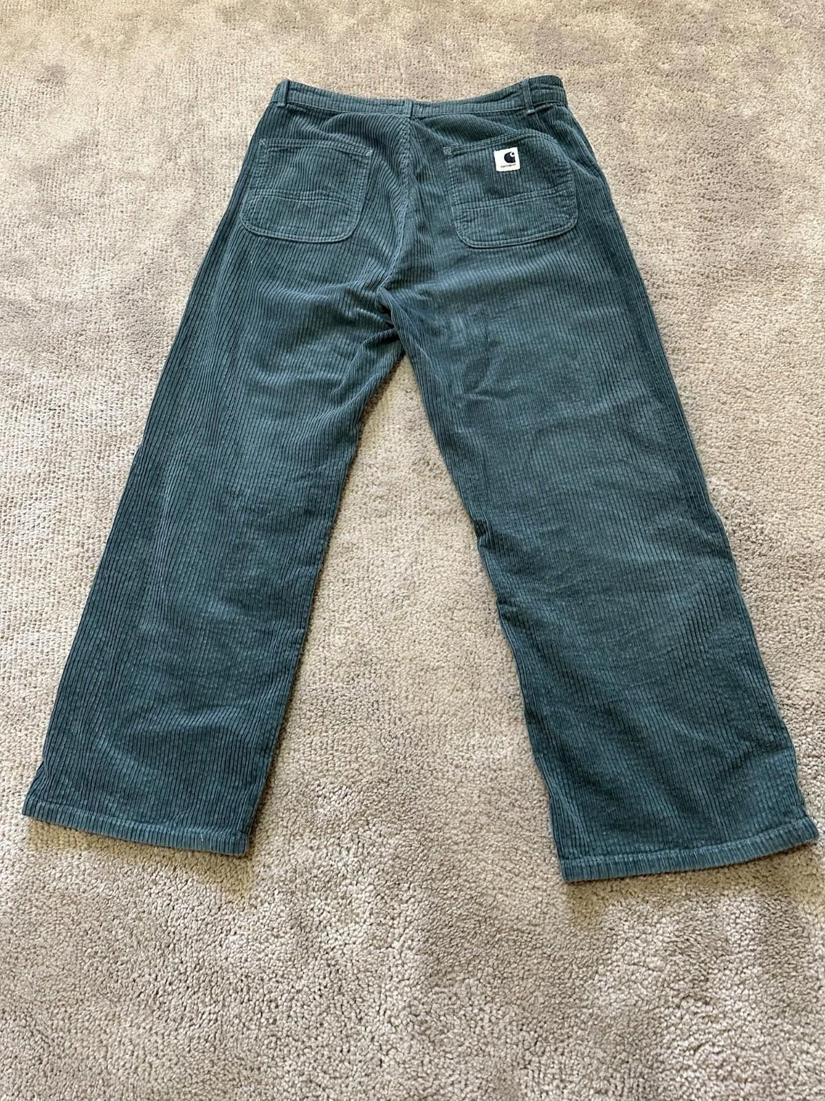 Carhartt Carhartt Wip Women Carhartt WIP Green Simple Pants Velvet Size 30" / US 8 / IT 44 - 2 Thumbnail