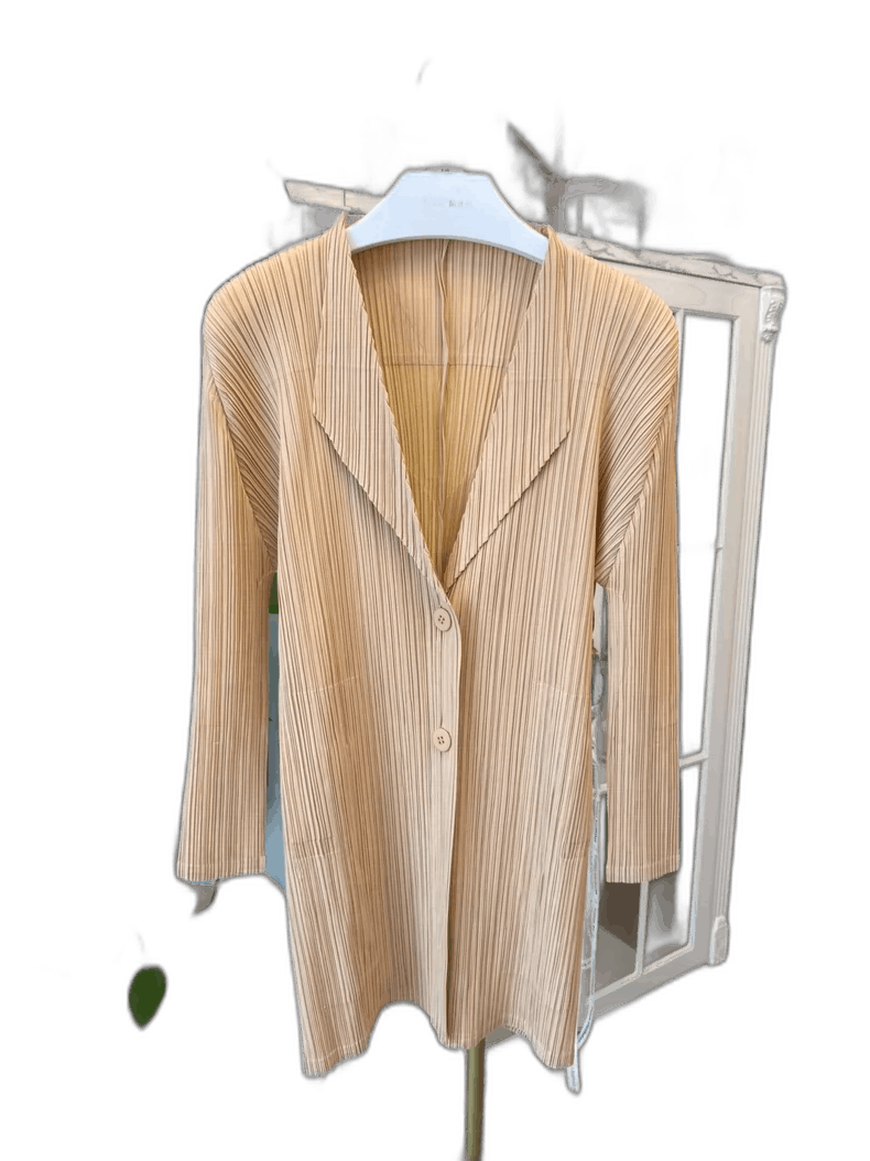 Issey Miyake Issey Miyake Beige Long Sleeve Jacket-yf Size US M / EU 48-50 / 2 - 1 Thumbnail