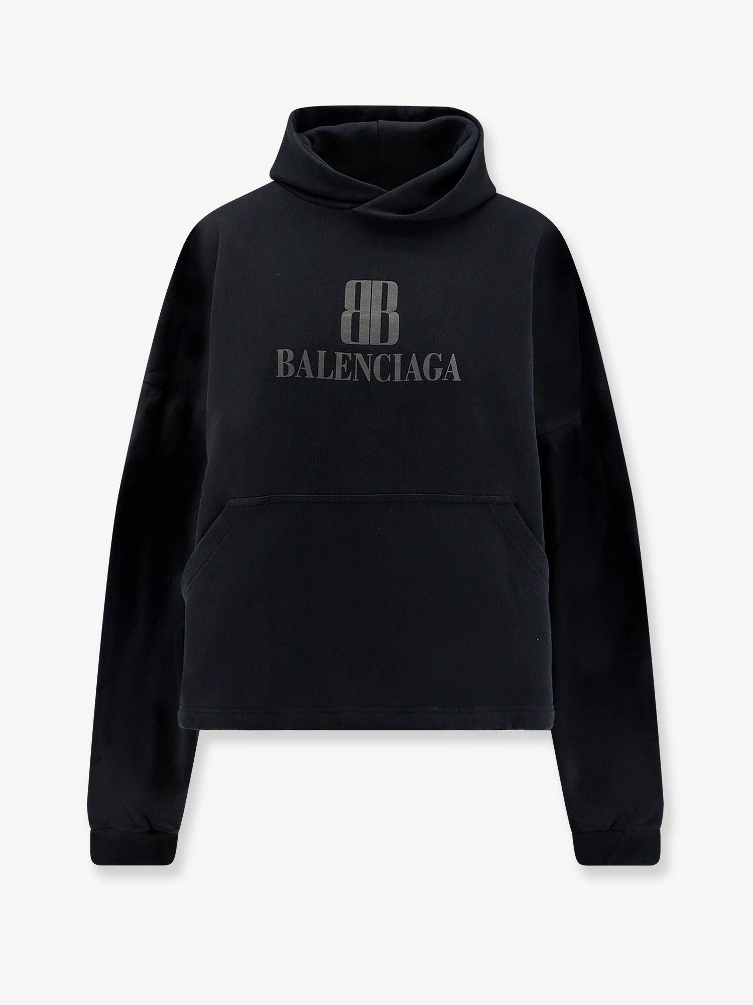Balenciaga Cropped Cotton Sweatshirt Size S / US 4 / IT 40 - 1 Thumbnail