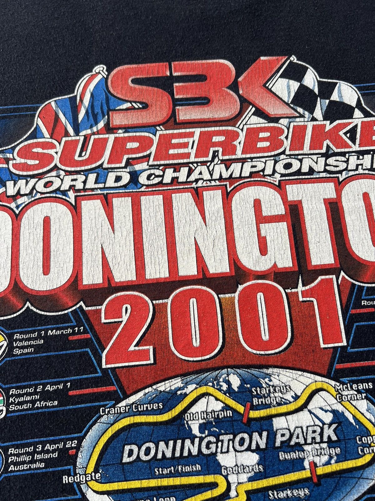 Vintage Vintage 2001 Superbike World Championship SBK Motocross Tee Size US L / EU 52-54 / 3 - 14 Thumbnail