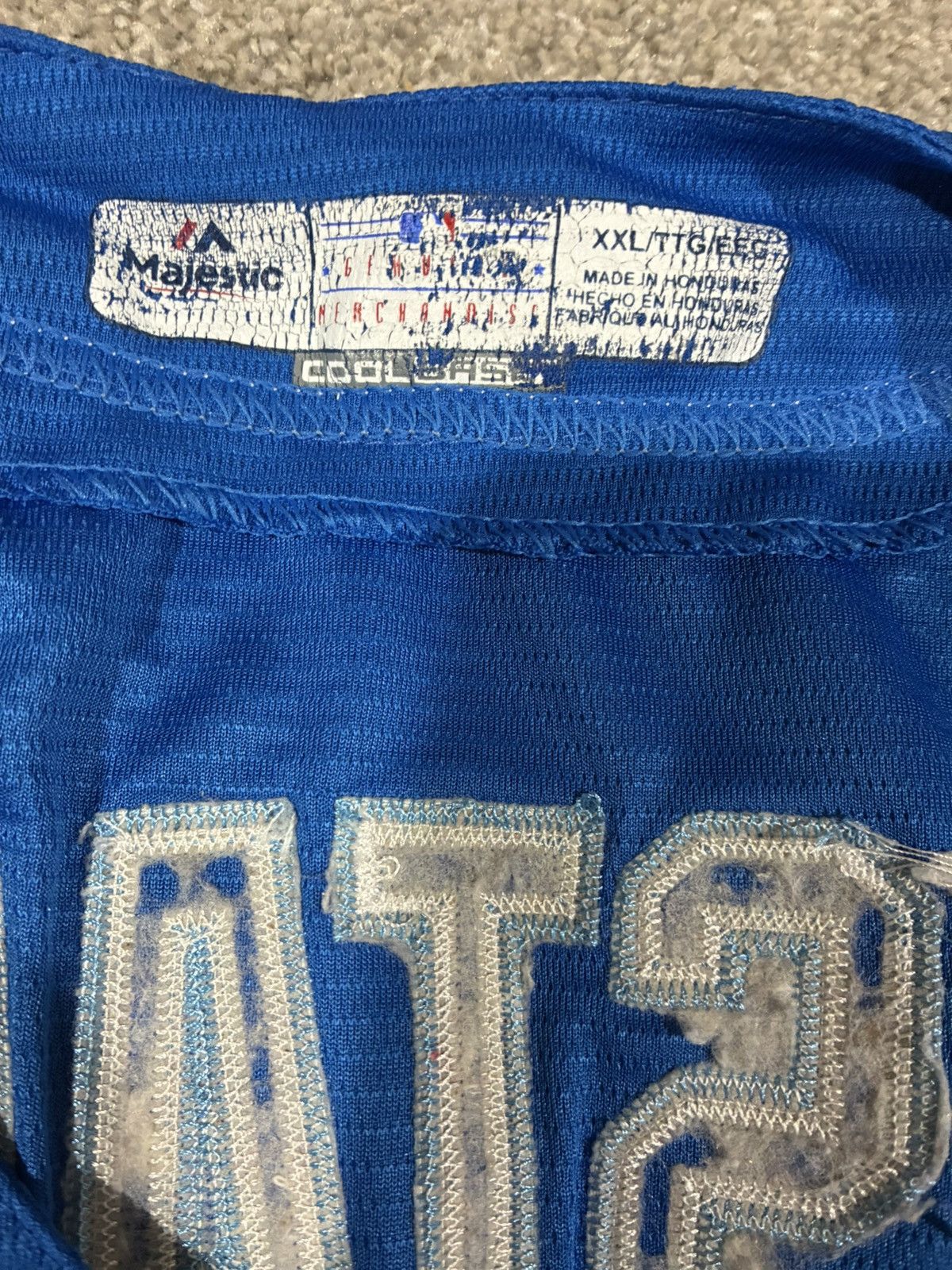 Majestic Moustakas 2015 World Series Champions KC Royals Sz 2XL Size US XXL / EU 58 / 5 - 6 Thumbnail