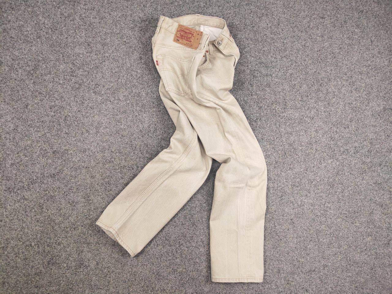 Levi's Vintage 90's Levis 501 Light beige Denim Jeans USa Style Size US 31 - 8 Thumbnail