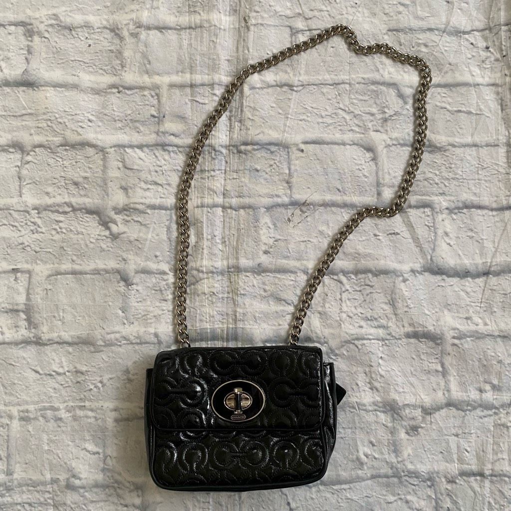 Coach Coach mini shoulder/crossbody bag w/twist latch closure w/satin inner lining Size ONE SIZE - 1 Thumbnail