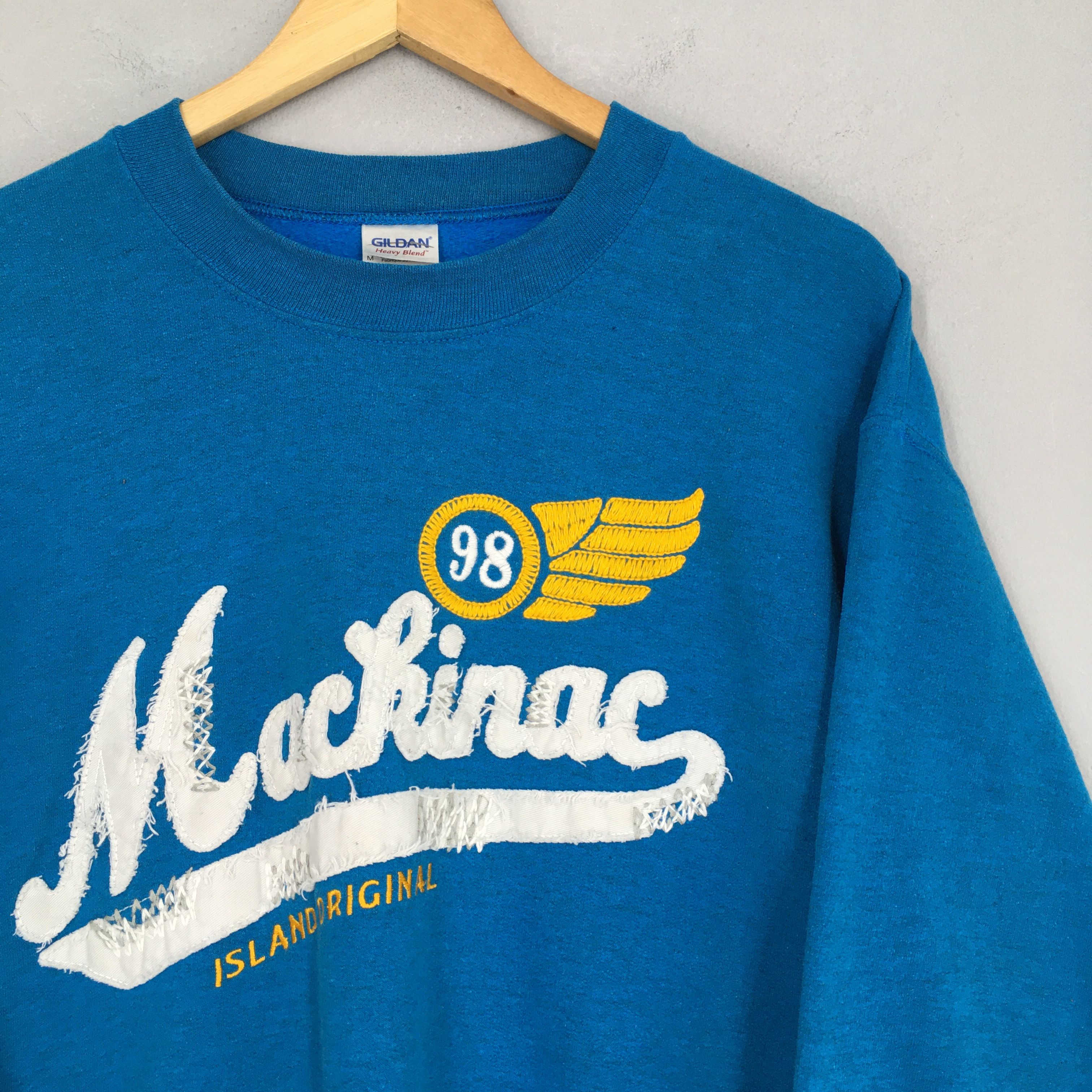Gildan Vintage Y2K Mackinac Island Green Sweatshirt Medium Size US M / EU 48-50 / 2 - 2 Thumbnail