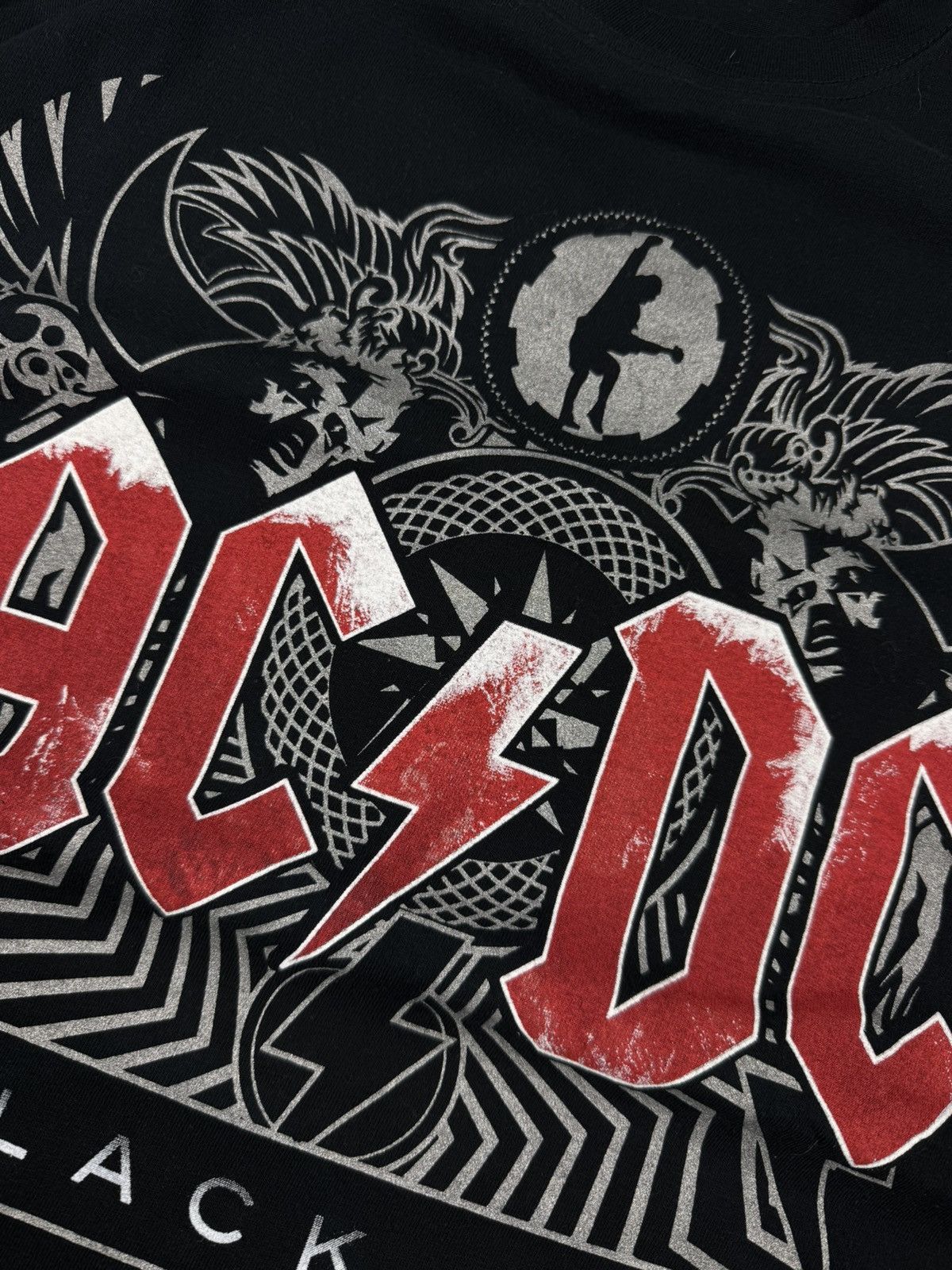 AC/DC Vintage 2008 AC/DC black ice graphic band tee 00s Y2K 2000s Size US L / EU 52-54 / 3 - 5 Thumbnail