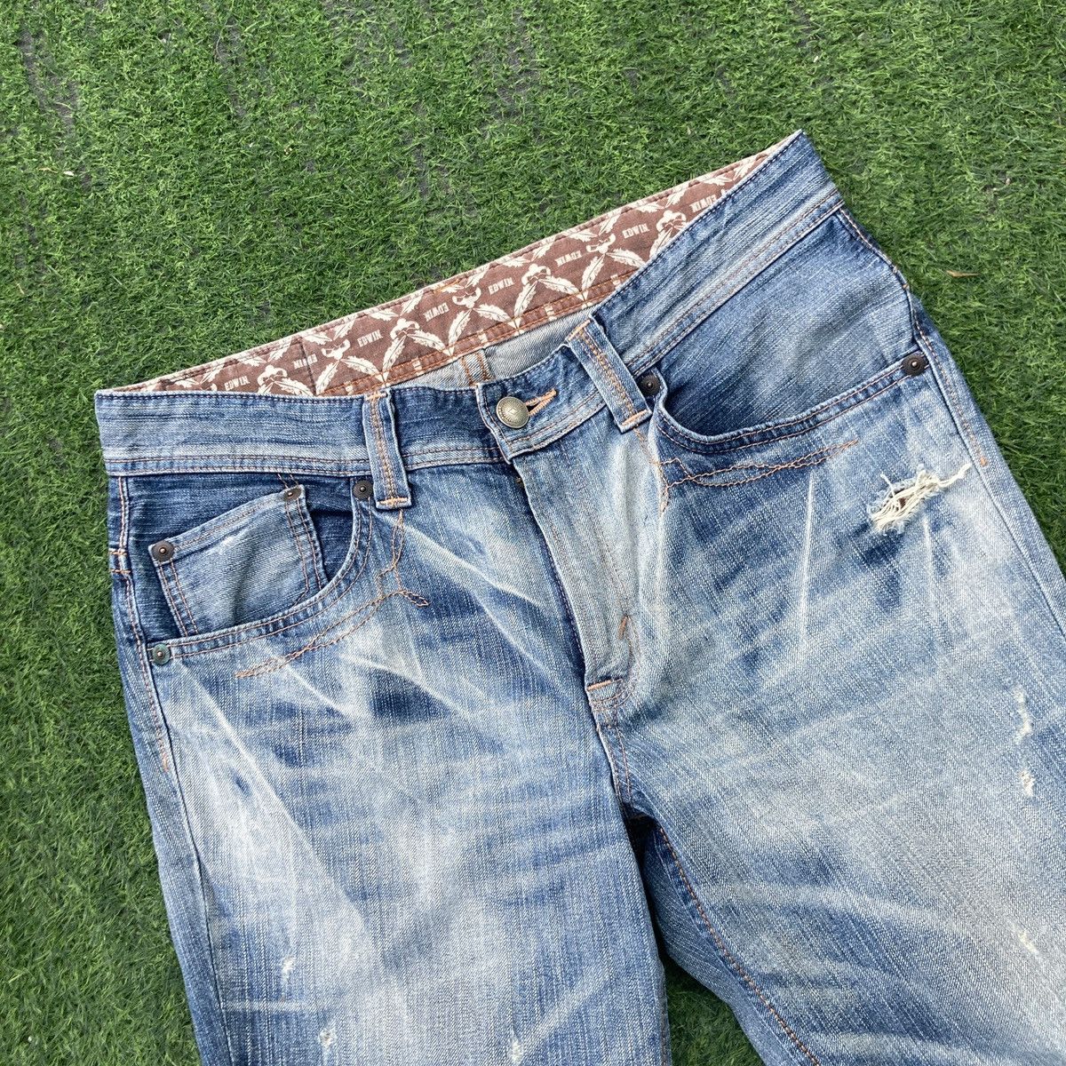 Edwin EDWIN XV FLARED RIPPED JEANS Size US 34 / EU 50 - 3 Thumbnail