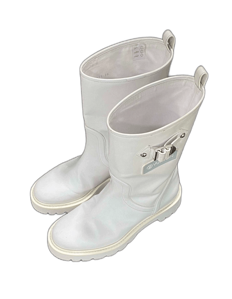 Louis Vuitton White High Boots by Louis Vuitton Size US 7 / IT 37 - 1 Thumbnail