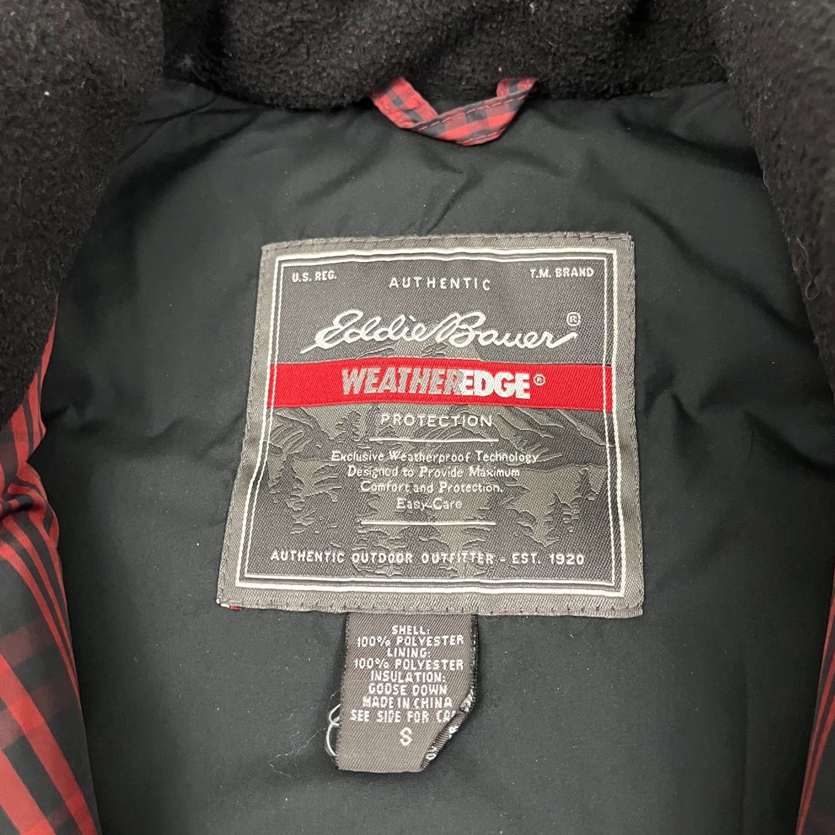 Eddie Bauer Eddie Bauer Goose Down Puffer Vest Adult Small Red Black Weather Edge Hike Zip Size S / US 4 / IT 40 - 2 Thumbnail