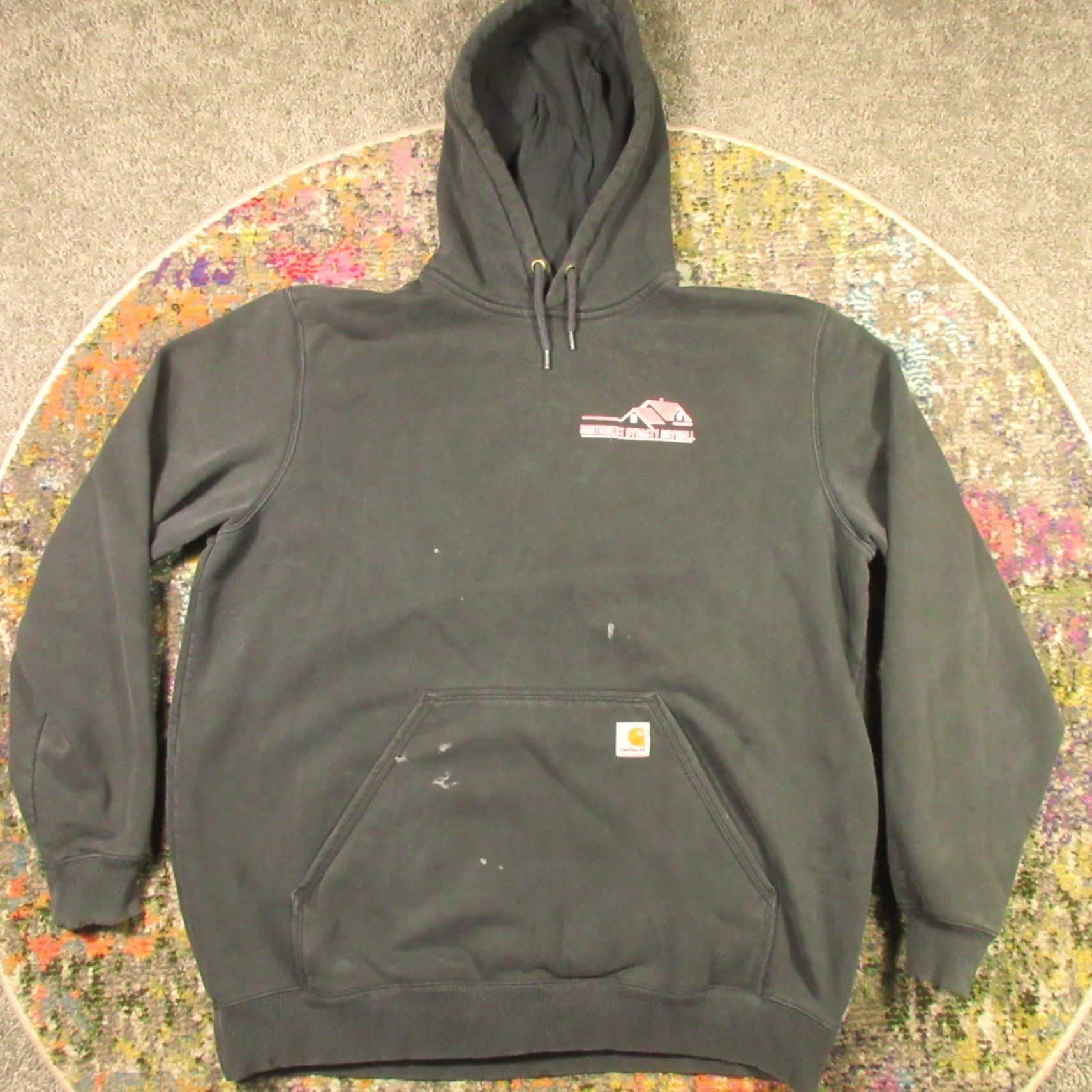 Carhartt VINTAGE Carhartt Hoodie Men XLT Black Rain Defender Heavyweight Jersey Zip Pullover Logo Distressed All Seasons Workwear 80s 90s Construction Mens Size US XL / EU 56 / 4 - 2 Thumbnail