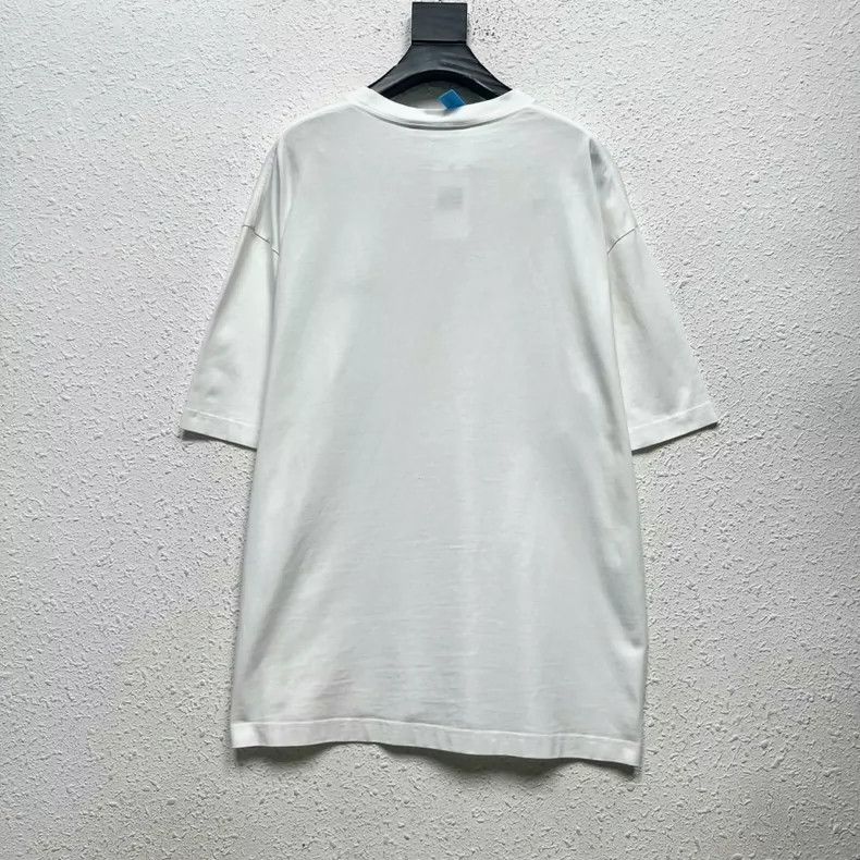 Balenciaga Balenciaga Double B Embroidered White Short Sleeve Size US M / EU 48-50 / 2 - 2 Thumbnail