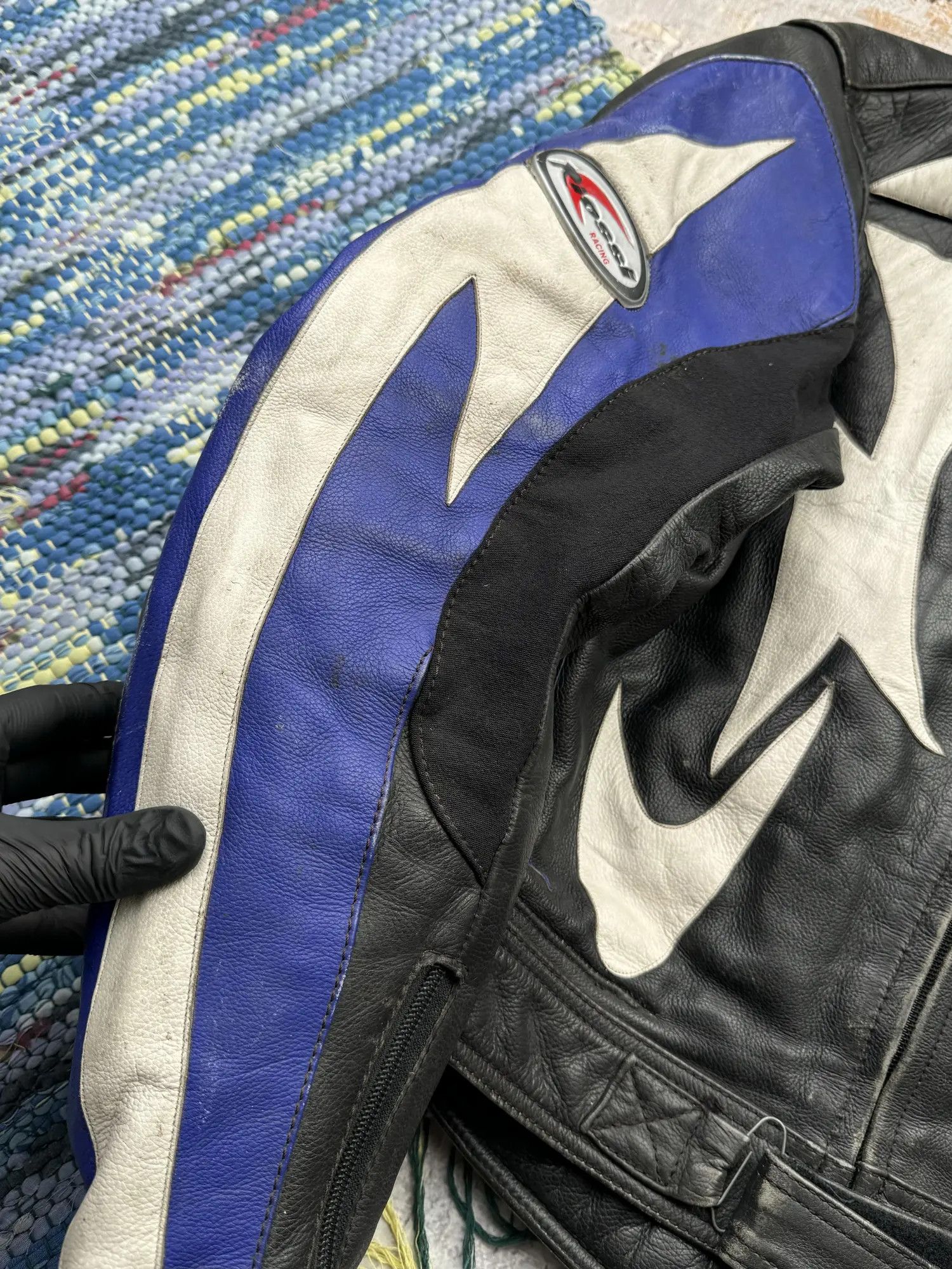 Vintage Riossi Racing Vintage Leather Moto Jacket A732D15(351) Size US M / EU 48-50 / 2 - 6 Thumbnail