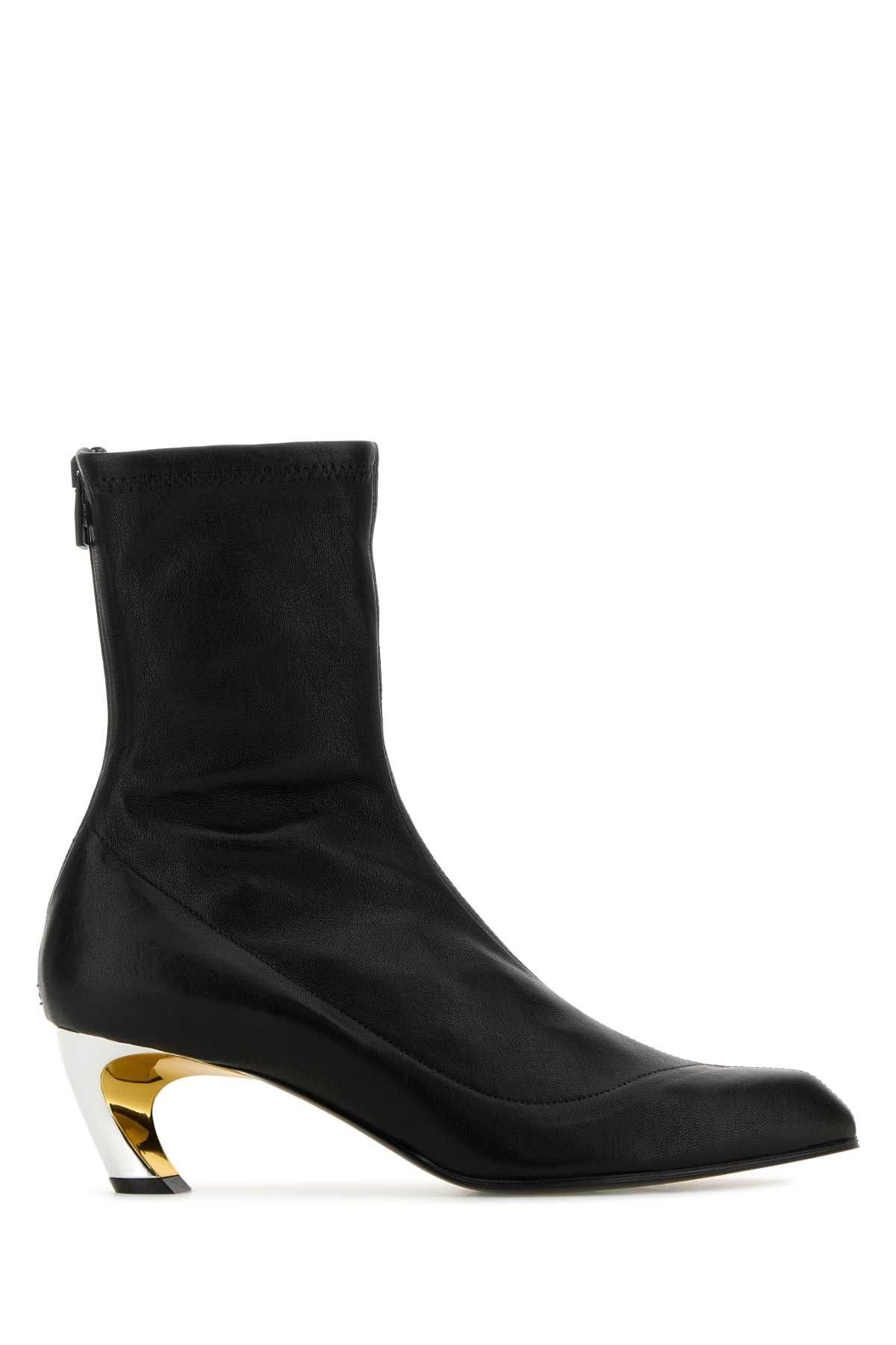 Alexander McQueen Black Leather Armadillo Ankle Boots Size US 6 / IT 36 - 1 Thumbnail