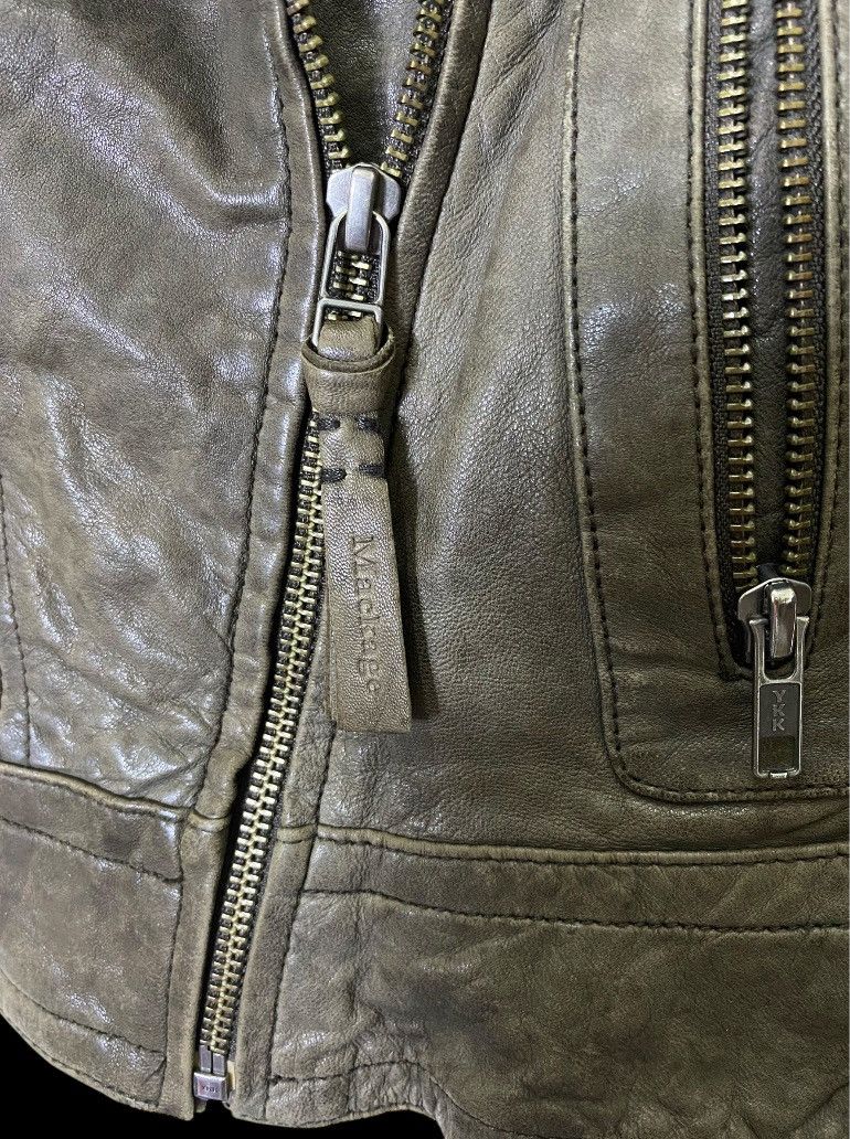 Distressed Mackage Lamb Leather Biker Jacket Women