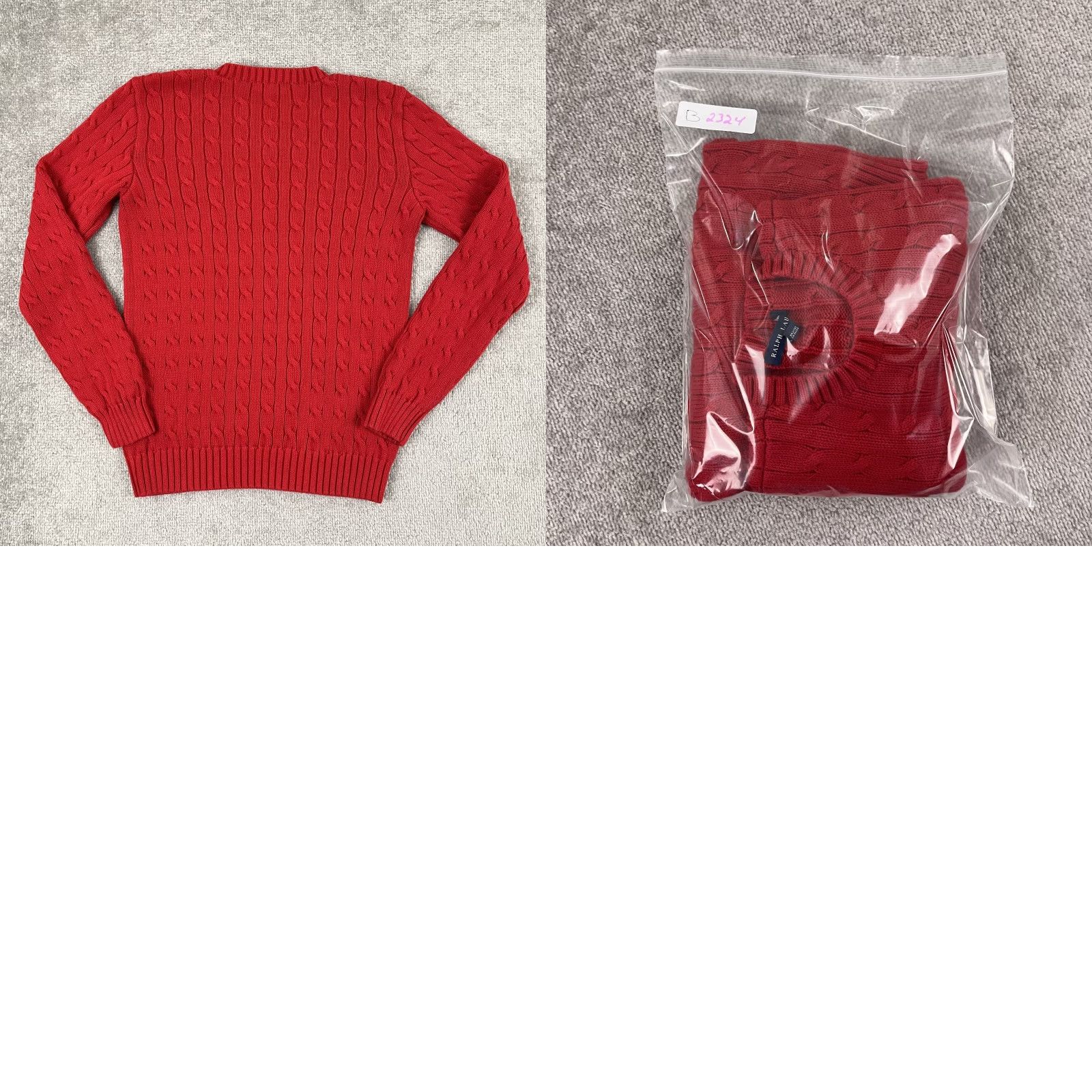 Ralph Lauren Vintage Ralph Lauren Sweater Women Large Crew Neck Cable Knit Red Preppy Pullover Size L / US 10 / IT 46 - 8 Thumbnail