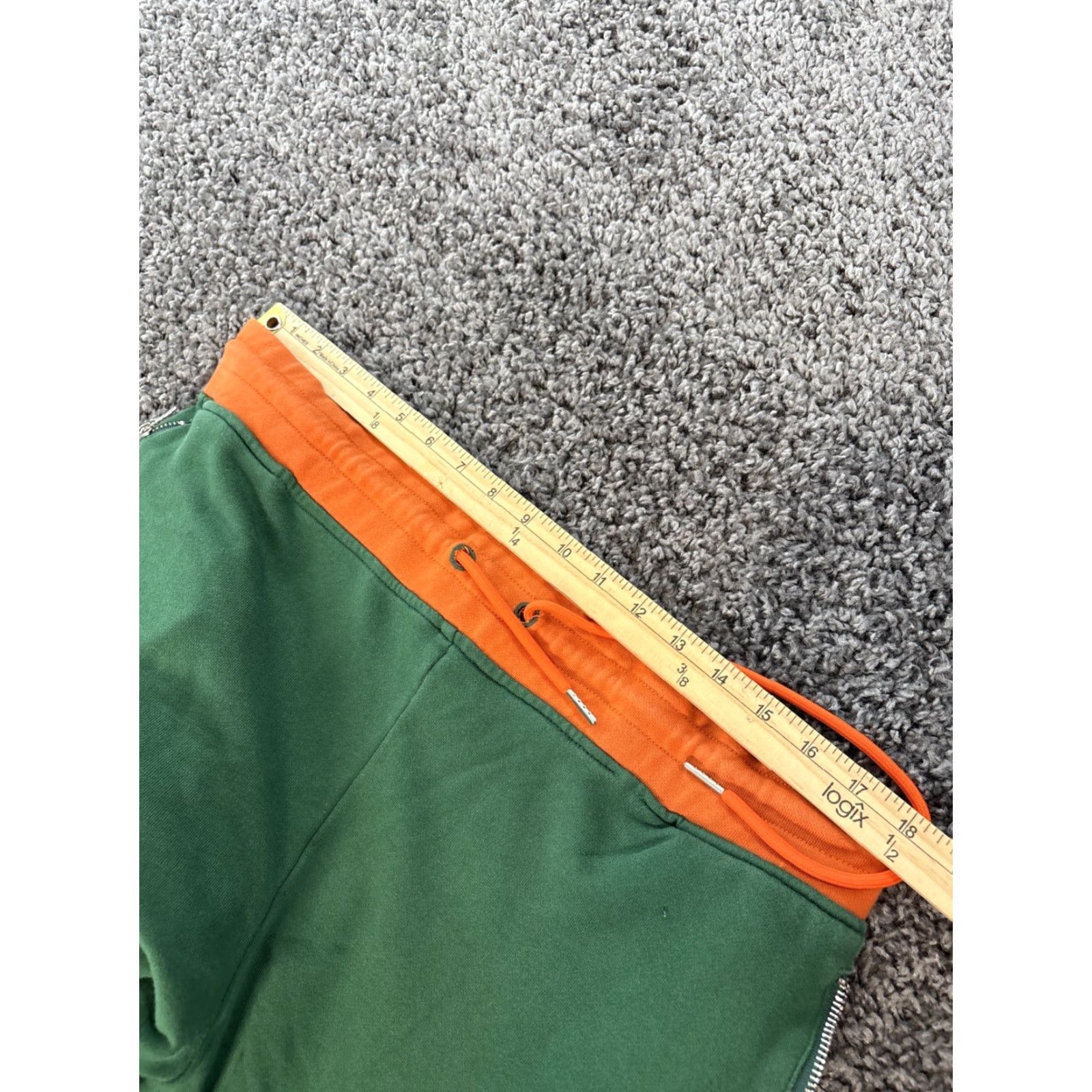 Vintage Sia Collective Track Pants Mens L Green Sweatpants Zip Pockets Ankles Broccoli Size US 33 - 4 Thumbnail