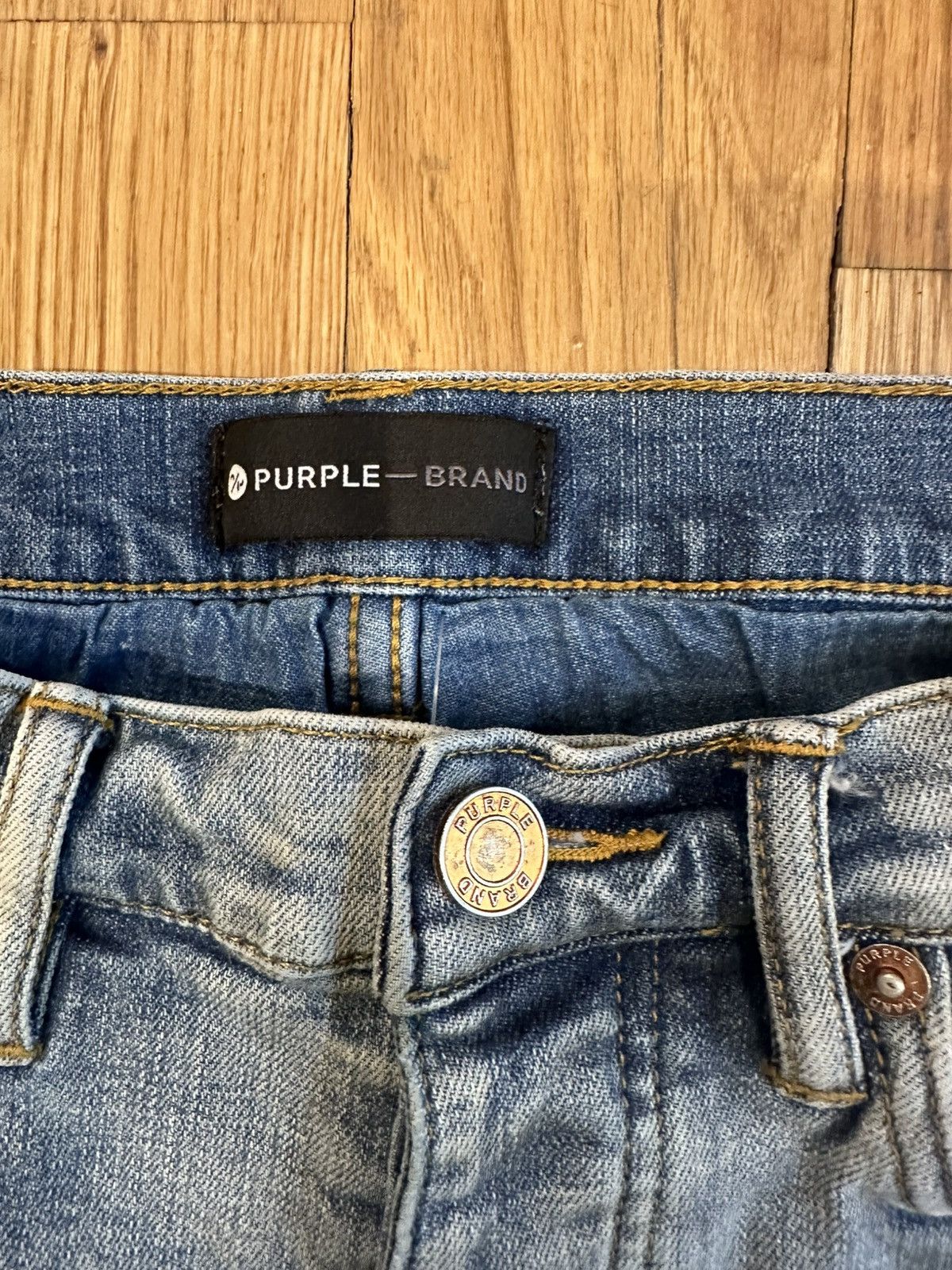 Purple Brand Purple Brand Stitched Blue Denim Jeans Size 30 Size US 30 / EU 46 - 3 Thumbnail