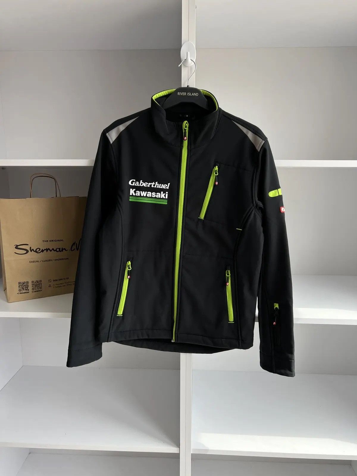 Vintage Vintage Kawasaki Softshell Racing Jacket Size US S / EU 44-46 / 1 - 3 Thumbnail