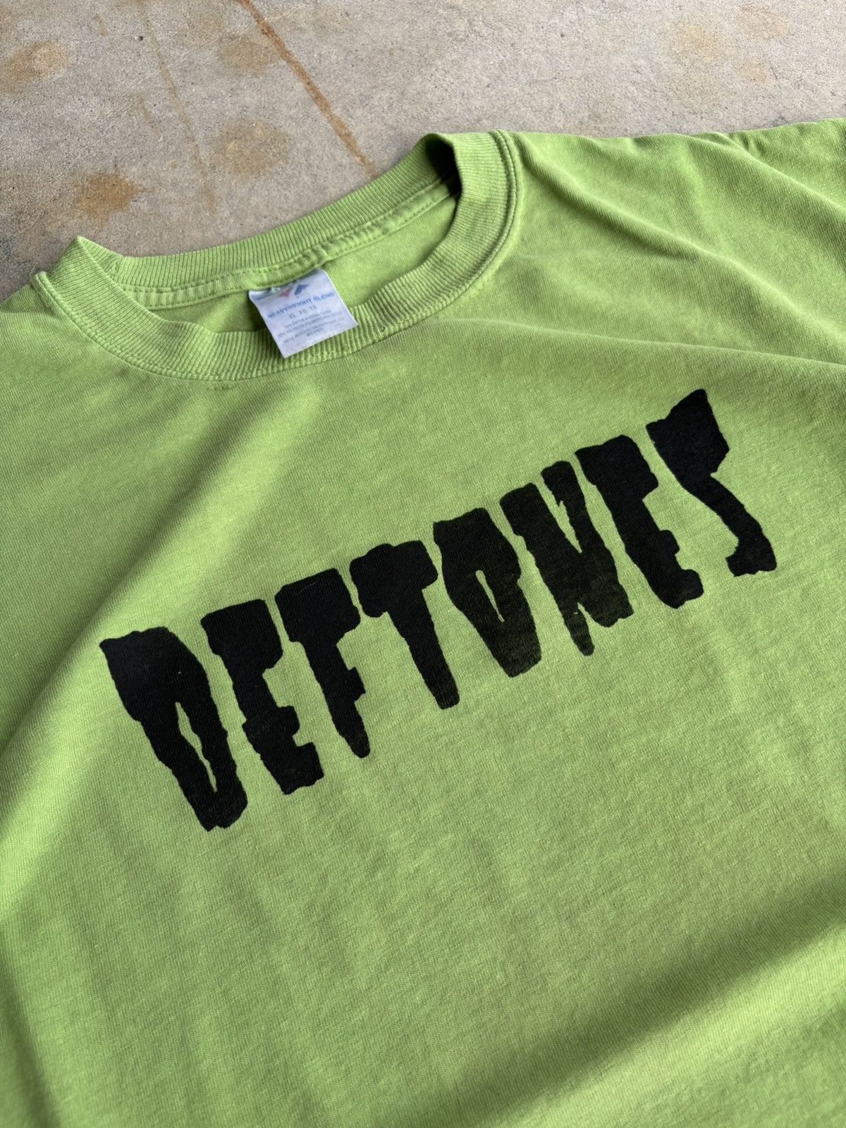 Band Tees × Vintage Crazy Deftones X Creature Skateboards Boxy Lime Green Tee Size US XL / EU 56 / 4 - 3 Thumbnail