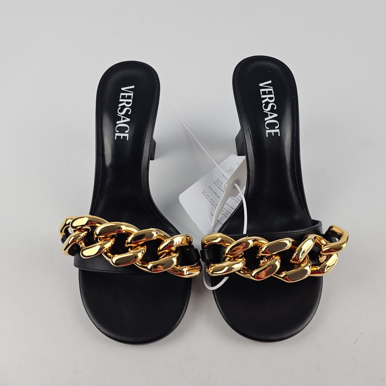Versace VERSACE Chain 70mm Black Mules New Size 37 US 7 Size US 7 / IT 37 - 6 Thumbnail