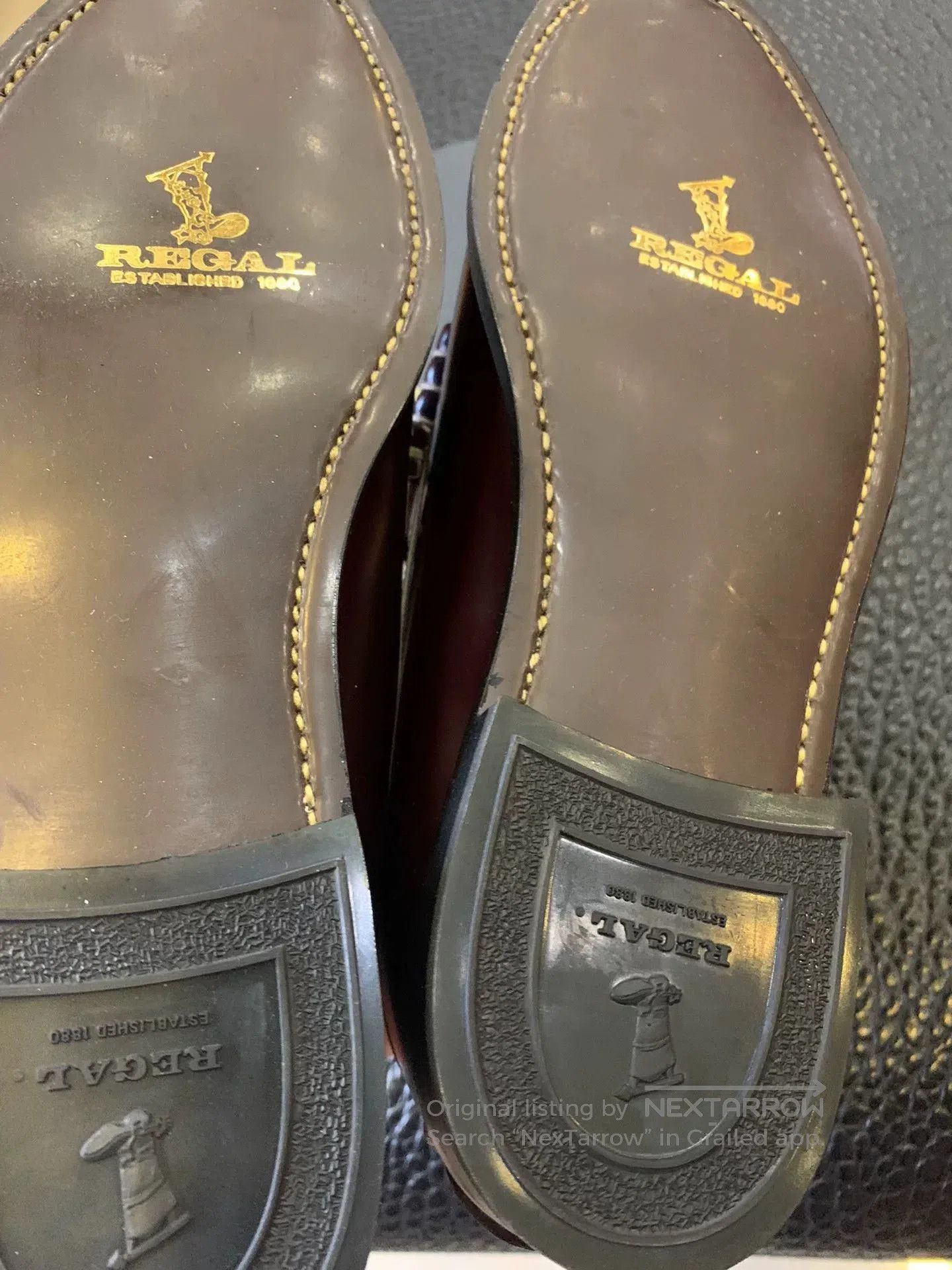 REGAL glad hand regal leather loafers in maroon. Size US 10 / EU 43 - 4 Thumbnail