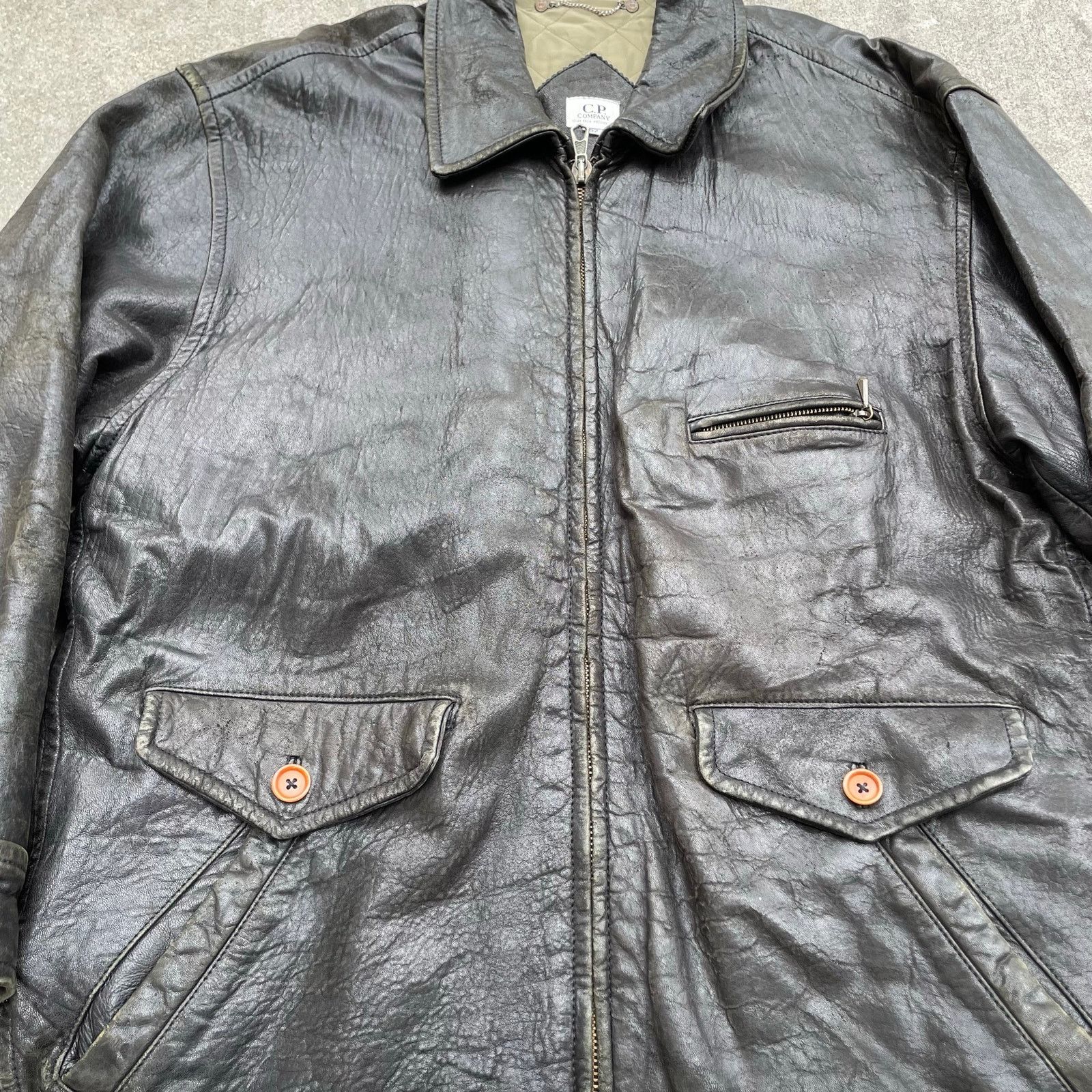 C.P. Company C.P. Company Massimo Osti Pelle Leather Jacket Black Mens L Size US L / EU 52-54 / 3 - 2 Thumbnail