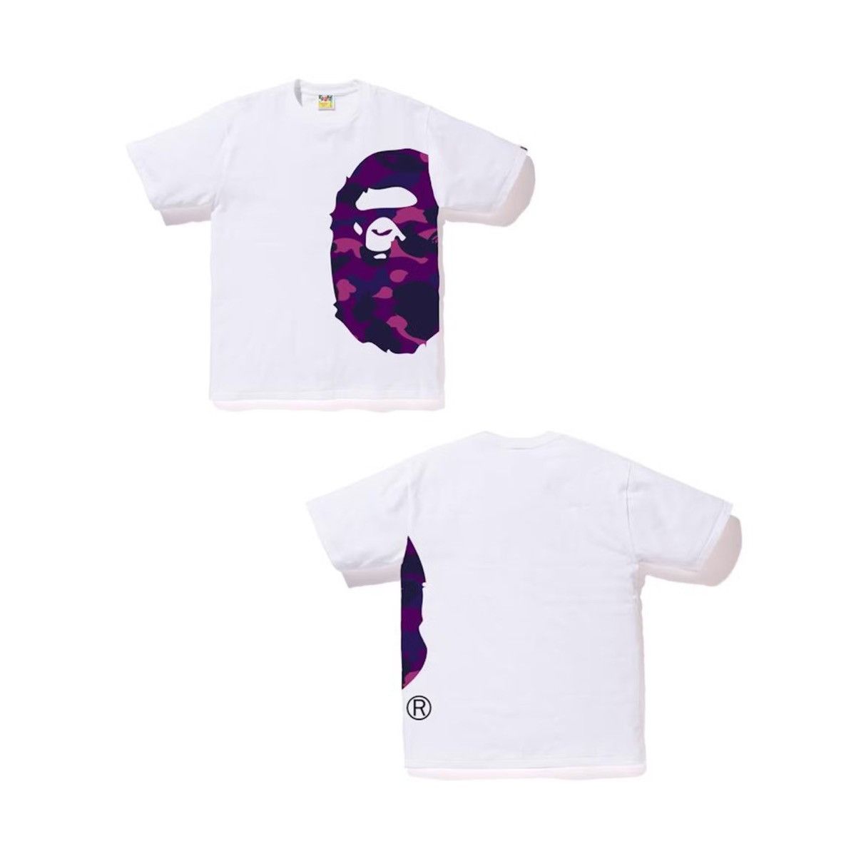 Bape Bape Color Camo Side Big Ape Head Tee White/Purple Size US M / EU 48-50 / 2 - 1 Thumbnail