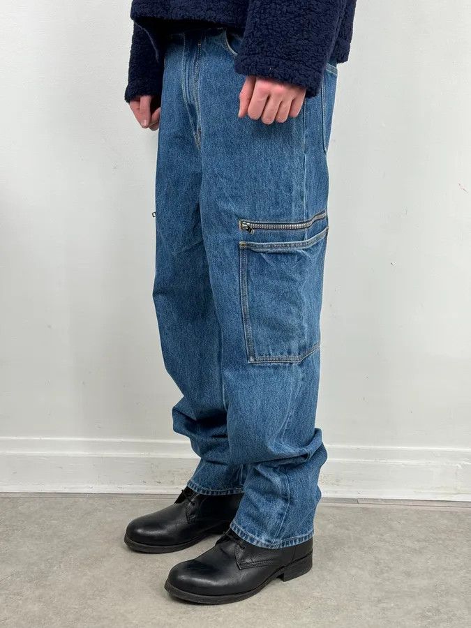Givenchy AW2023 Givenchy Indigo Blue Cargo Denim Jeans By Matthew Williams Size US 32 / EU 48 - 3 Thumbnail