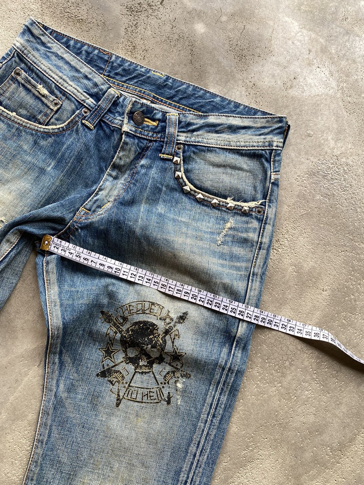 Edwin × If Six Was Nine × Japanese Brand Vintage Edwin Distressed Boot Cut Jeans Size US 30 / EU 46 - 13 Thumbnail
