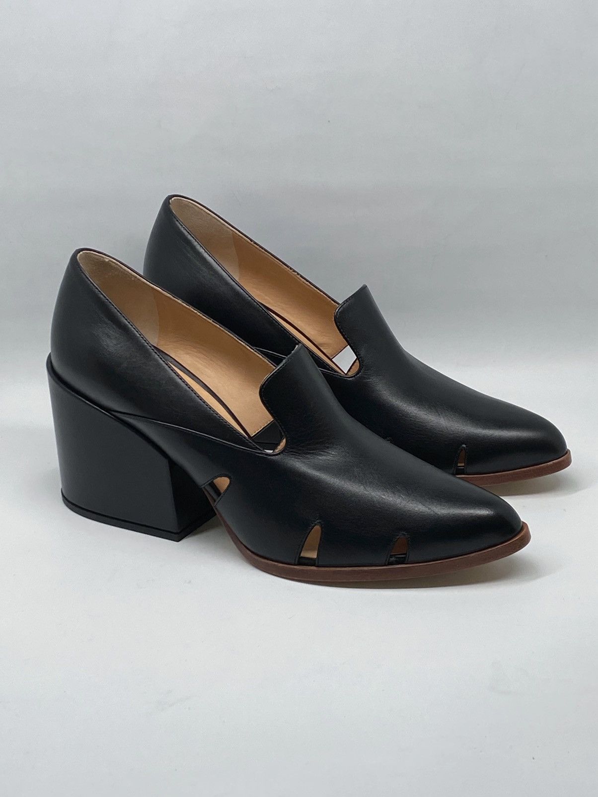 Gabriela Hearst Gabriela Hearst Eliza 80MM Leather Loafers size 39.5 Size US 9.5 / IT 39.5 - 1 Thumbnail