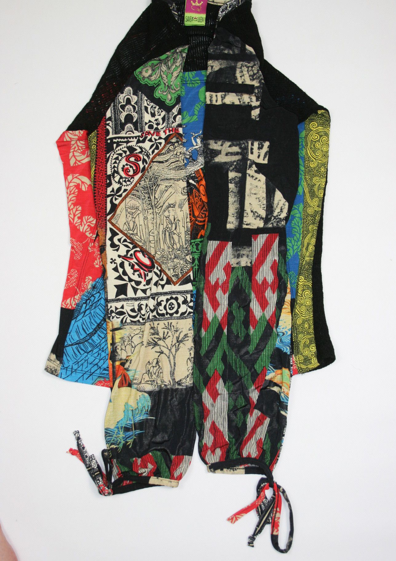 Vintage 00S Save The Queen Printed Stretch Y2K Blouse Size M / US 6-8 / IT 42-44 - 6 Thumbnail