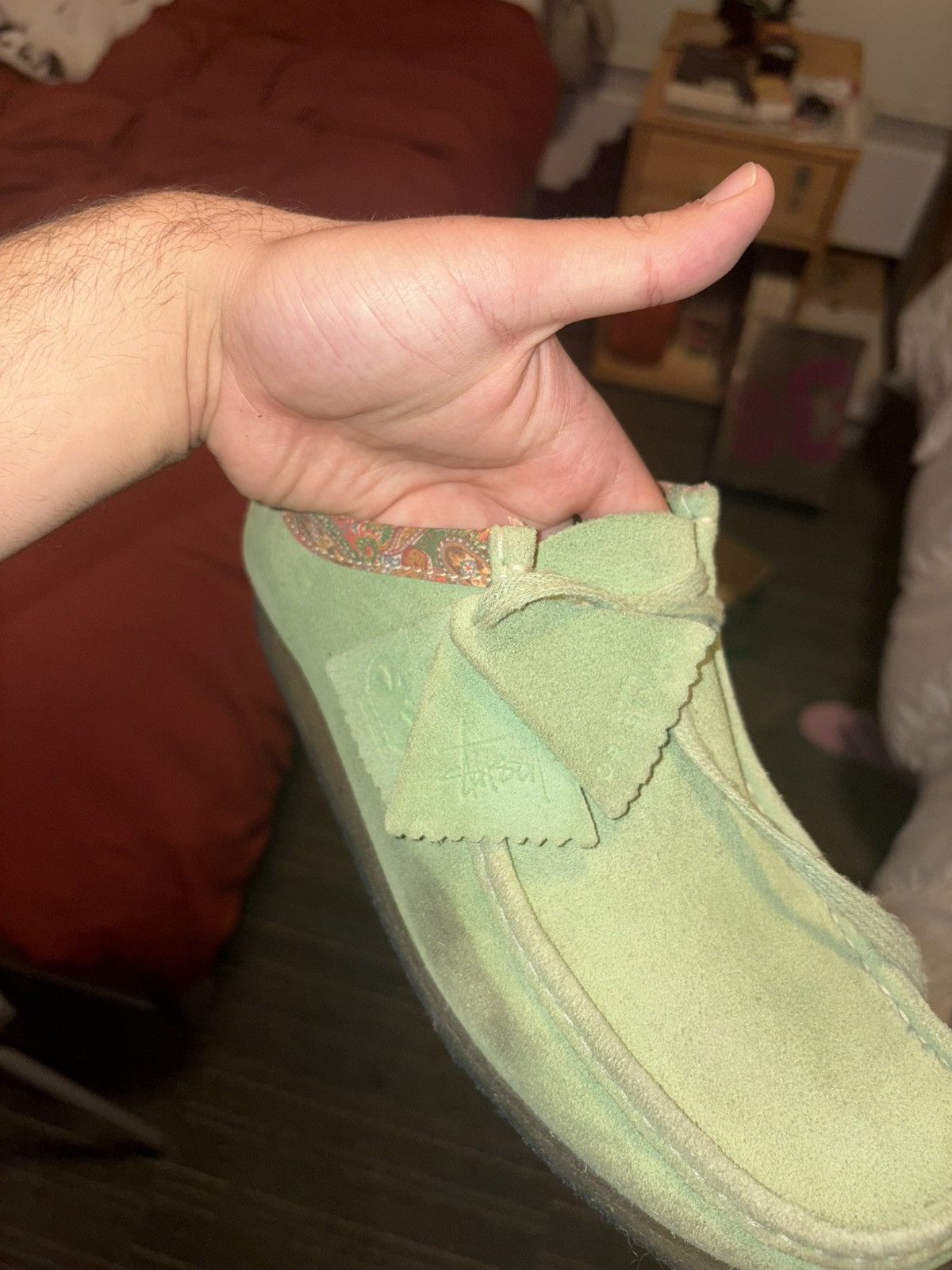 Clarks × Stussy STÜSSY X CLARKS WALLABEES Cactus Green Paisley 10.5 Stussy Size US 10.5 / EU 43-44 - 6 Thumbnail