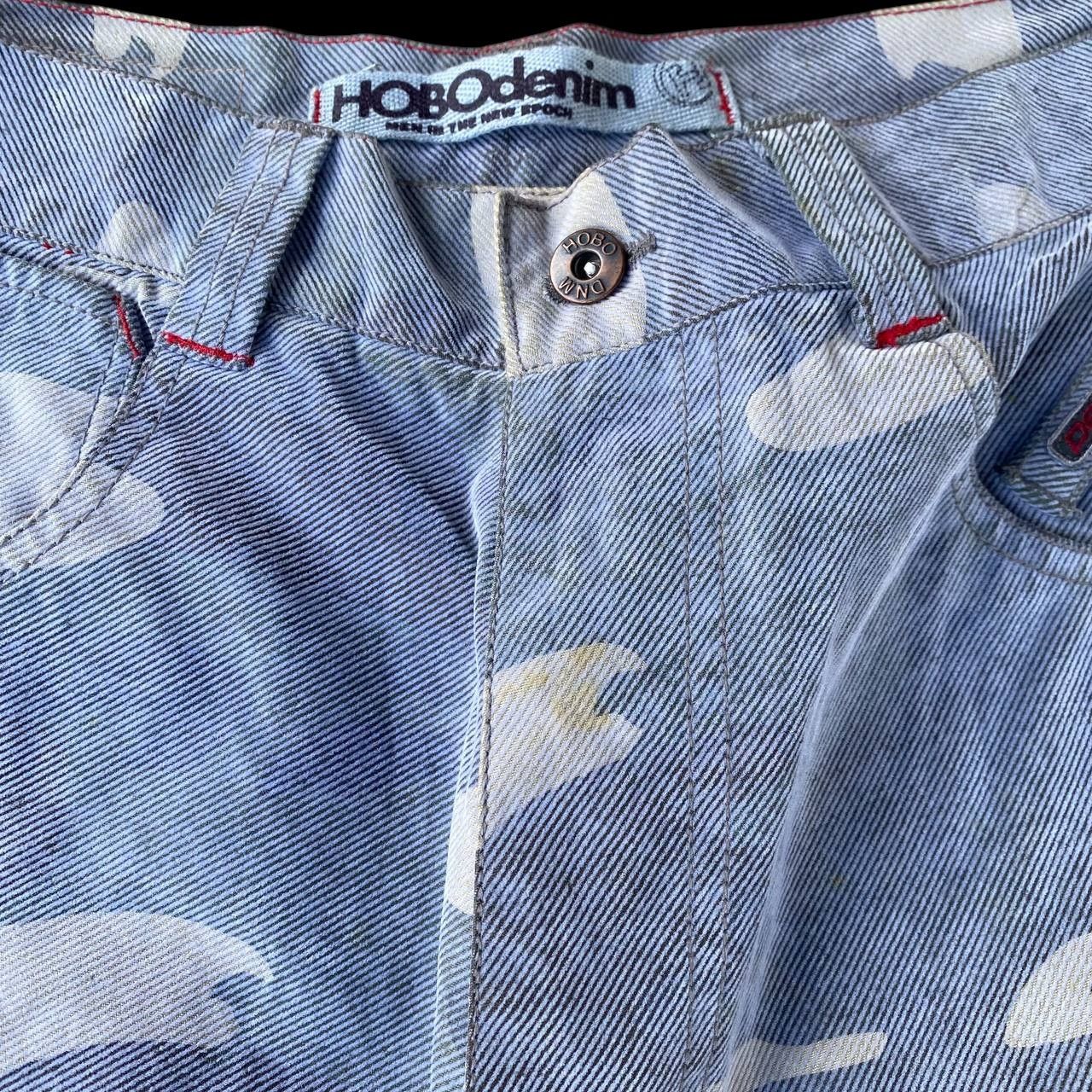 Hobo HOBO DENIM Vintage 90s Wide Leg Blue Camo Skate Pants Baggy Size US 30 / EU 46 - 5 Thumbnail