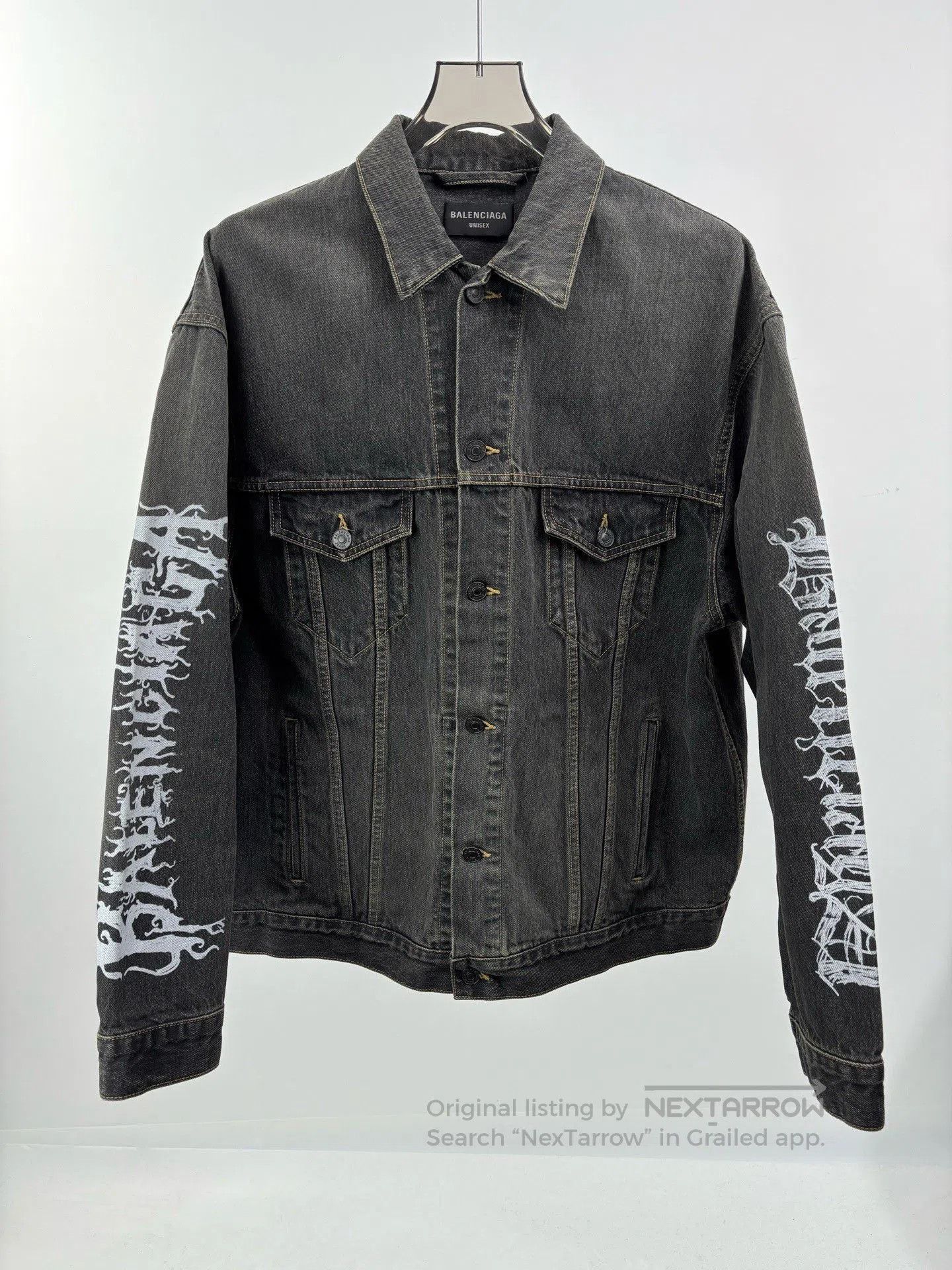 Balenciaga Balenciaga Sanskrit Graffiti Denim Jacket. Size US S / EU 44-46 / 1 - 1 Thumbnail