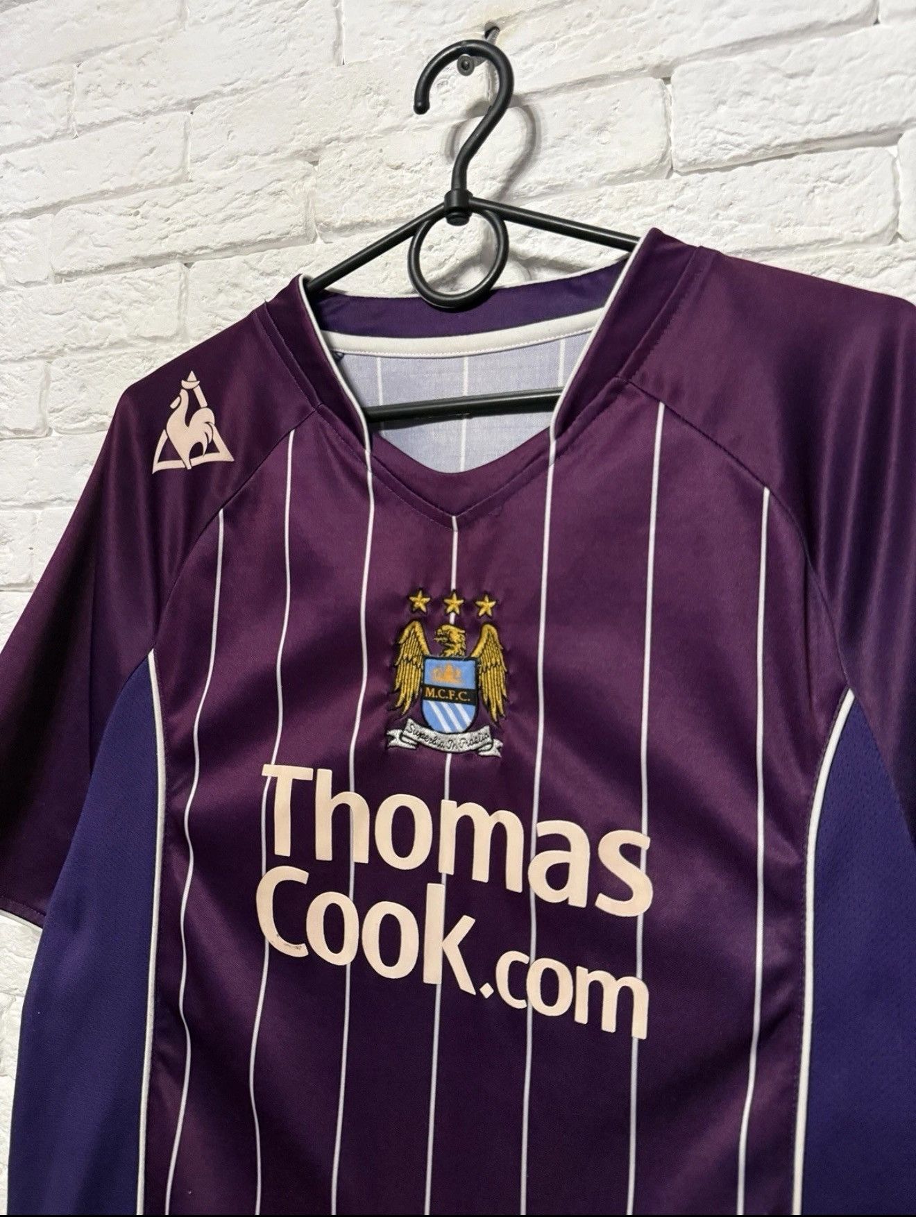 Le Coq Sportif Vintage Le Coq Sportif Manchester City 07/08 Away Jersey Size US M / EU 48-50 / 2 - 2 Thumbnail