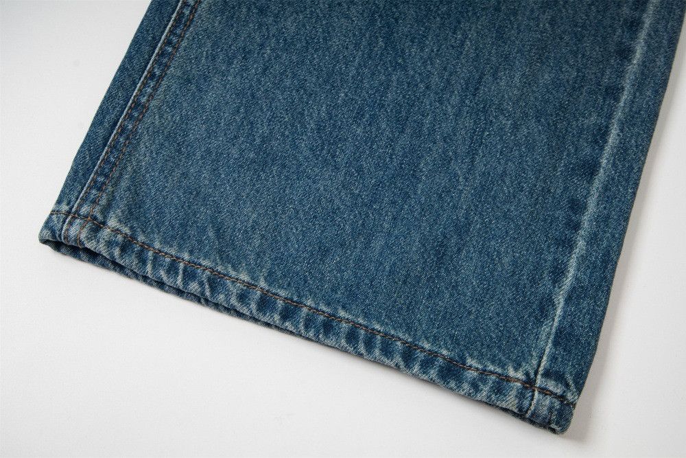 Jean Men's metal rivet washed distressed hippie trend jeans y2k Size US 32 / EU 48 - 6 Thumbnail